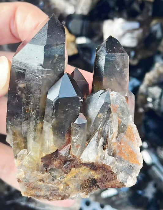 Smokey Quartz Cluster Specimens 7 to 8cm 1kg - 5 to 7 pieces - Bulk