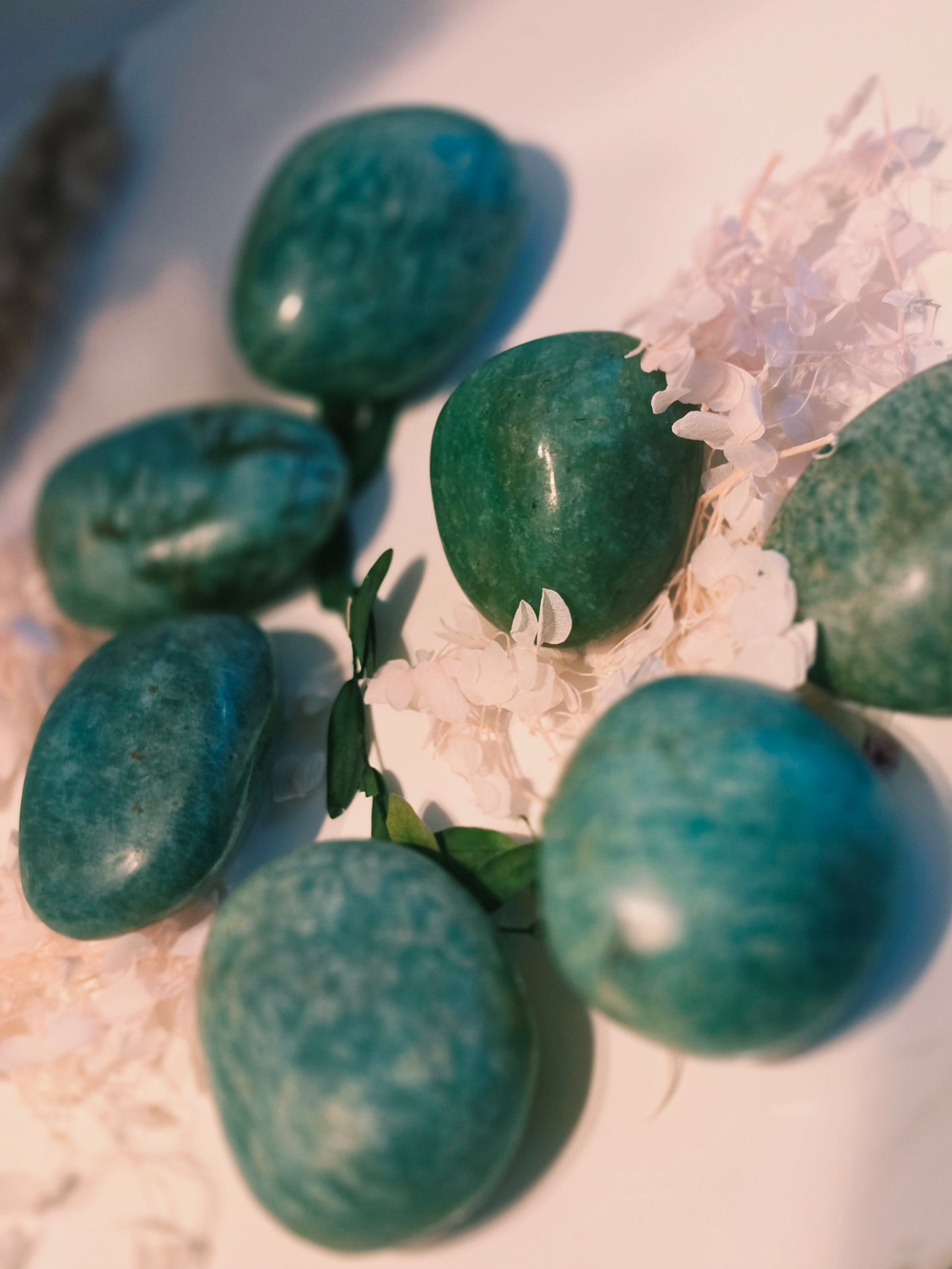 Amazonite Palmstone Lot of 7 Wholesale