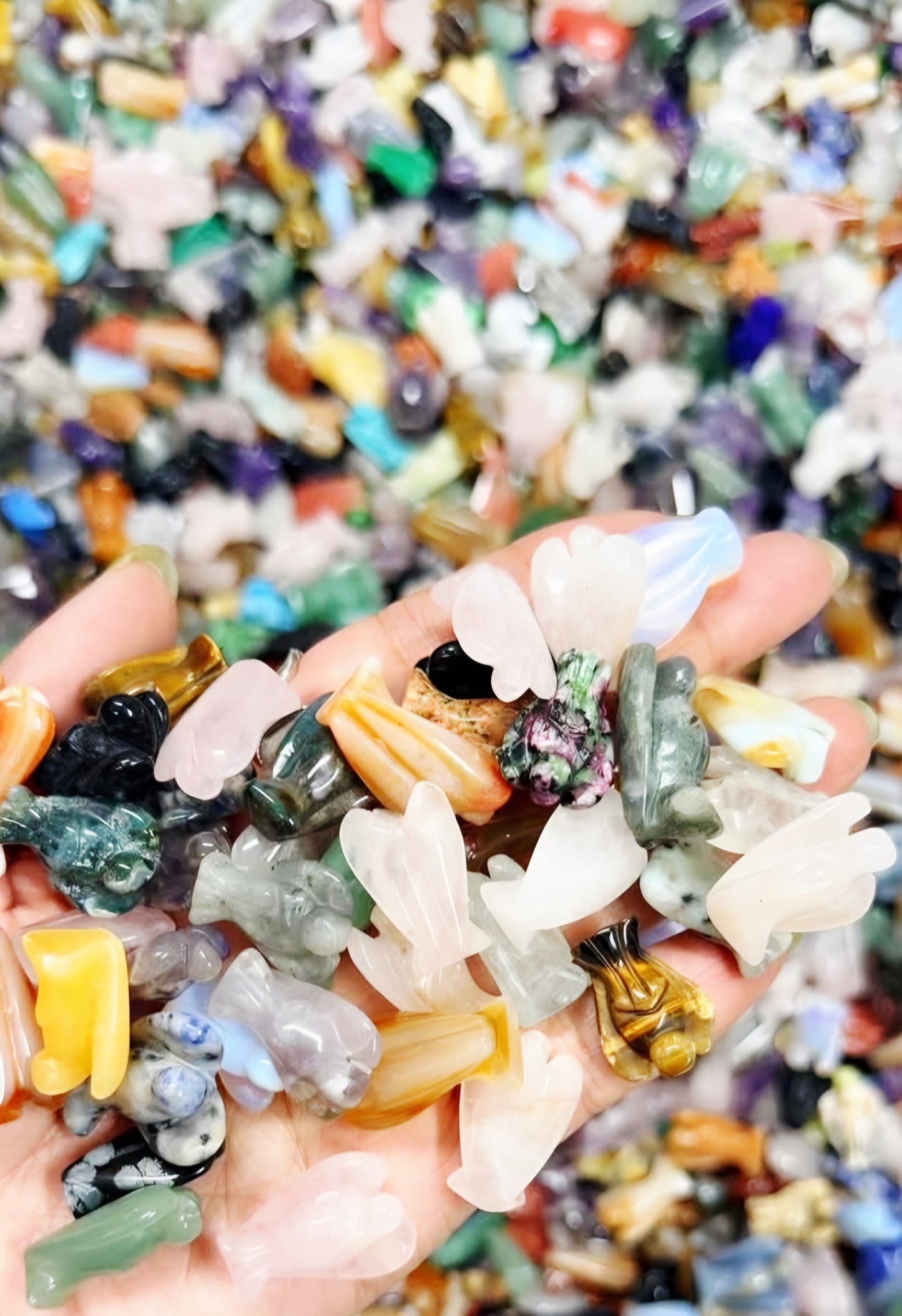 Angel Crystal Carving Mix Mineral stone - 1 kg wholesale Bulk