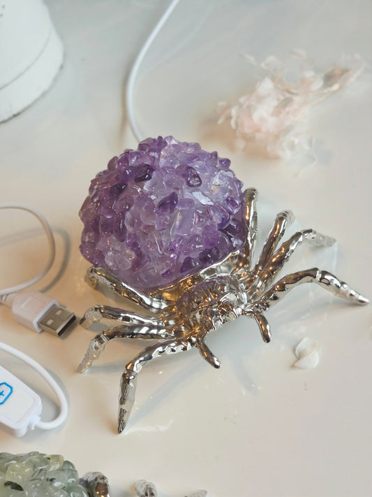 2 Crystal Spider Lamp Rock Chips bundle