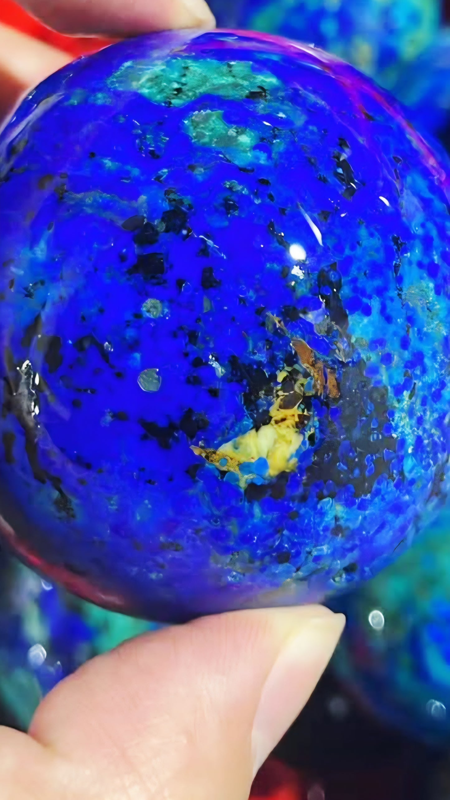 Azurite Sphere 6 to 8cm 1kg - Premium Grade Bulk - 3 to 5 pieces