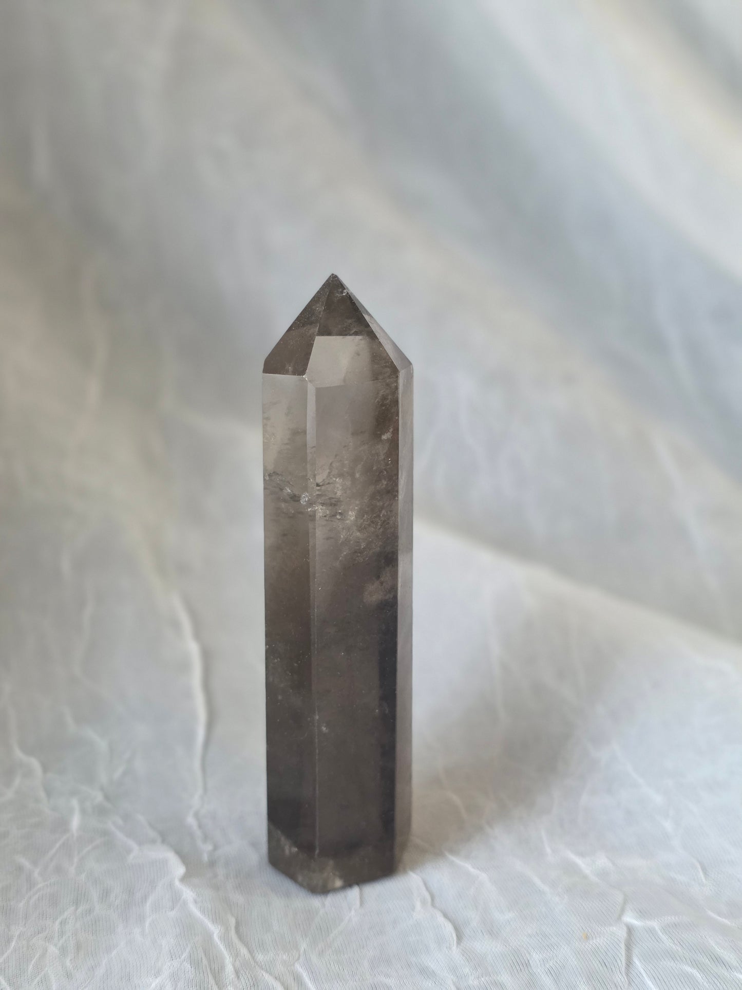 Clear Smokey Quartz Crystal Point