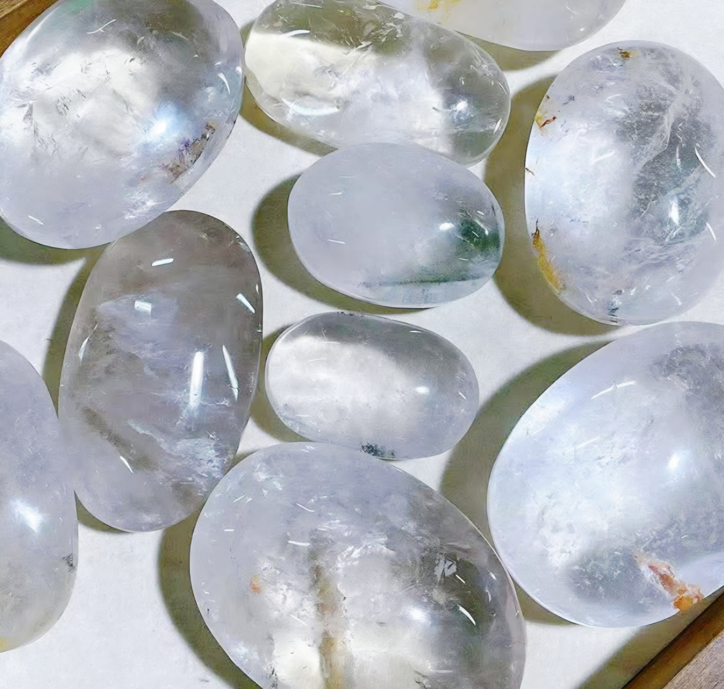Clear Quartz Palm Stone 1kg Bulk Crystal Wholesale 6-8cm
