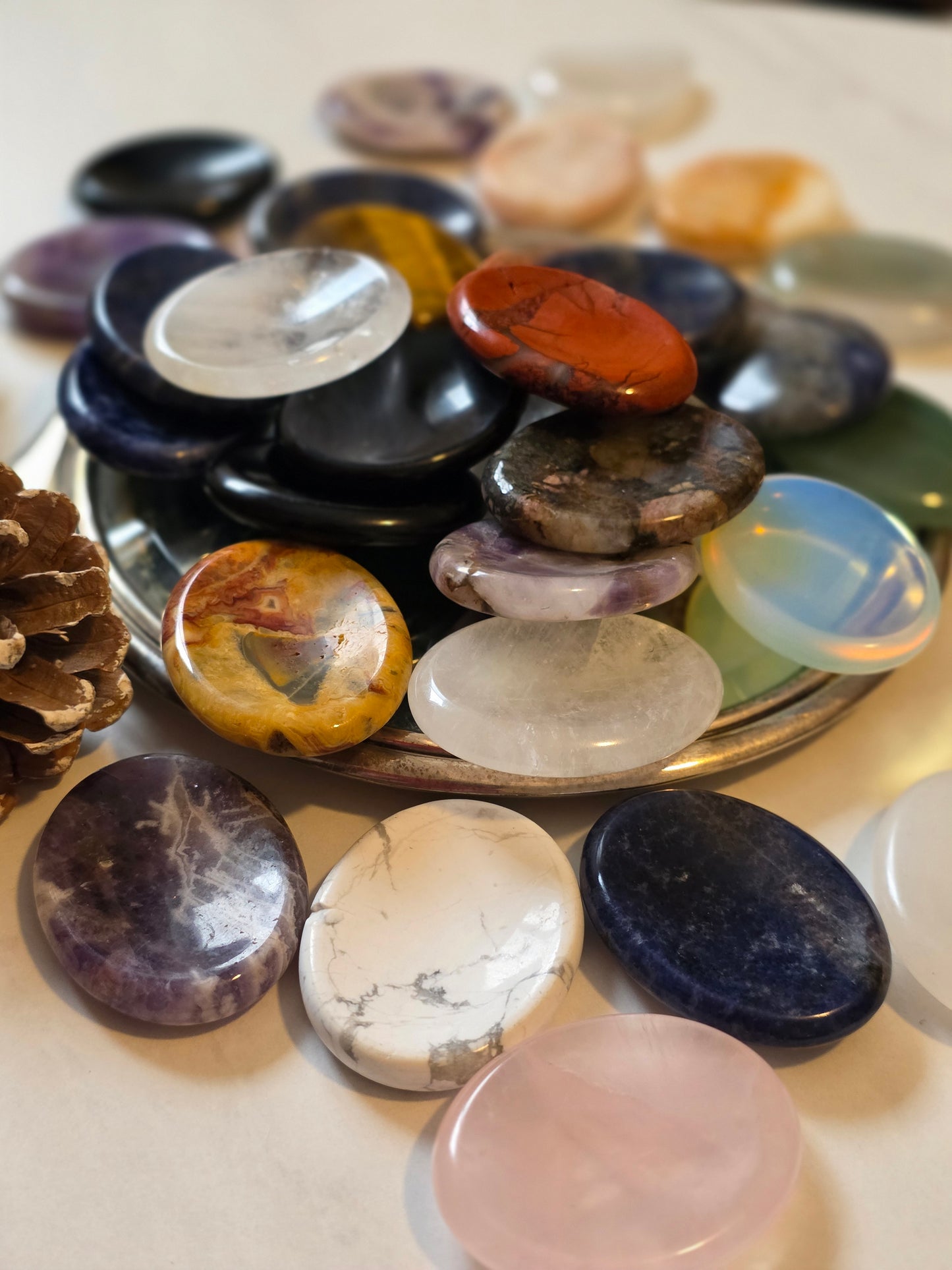 Palmstone Mix Mineral- 1 bag 10 Polished Stone randomly prepare 3-4cm