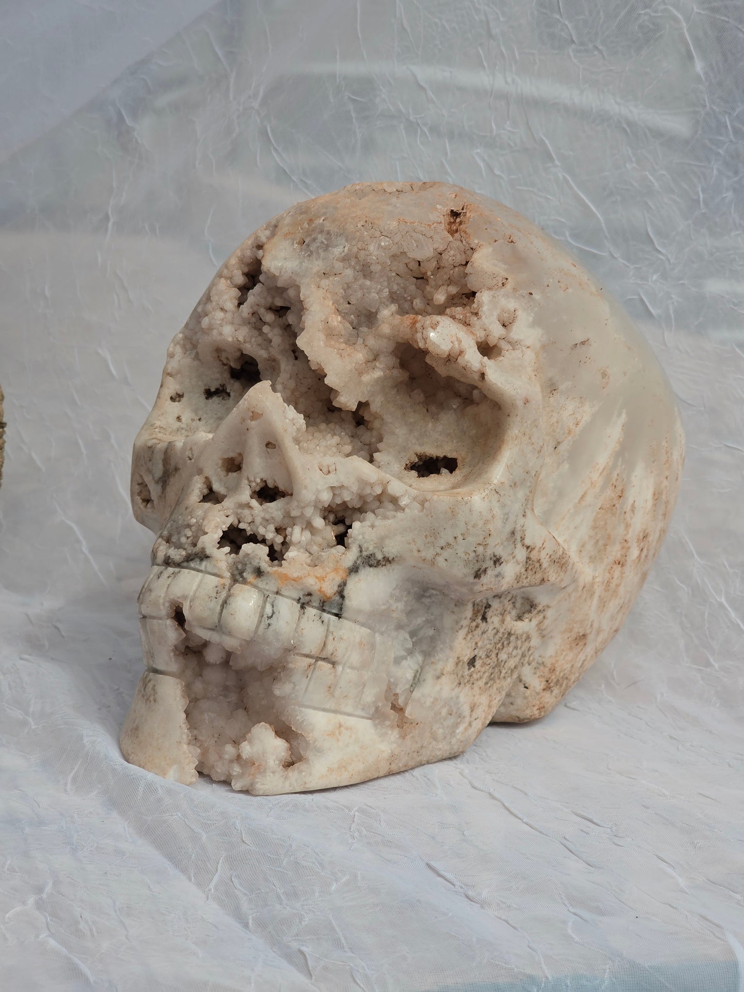 Pink Amethyst Skull Carving – 12.94 lbs Natural Crystal Statement Piece
