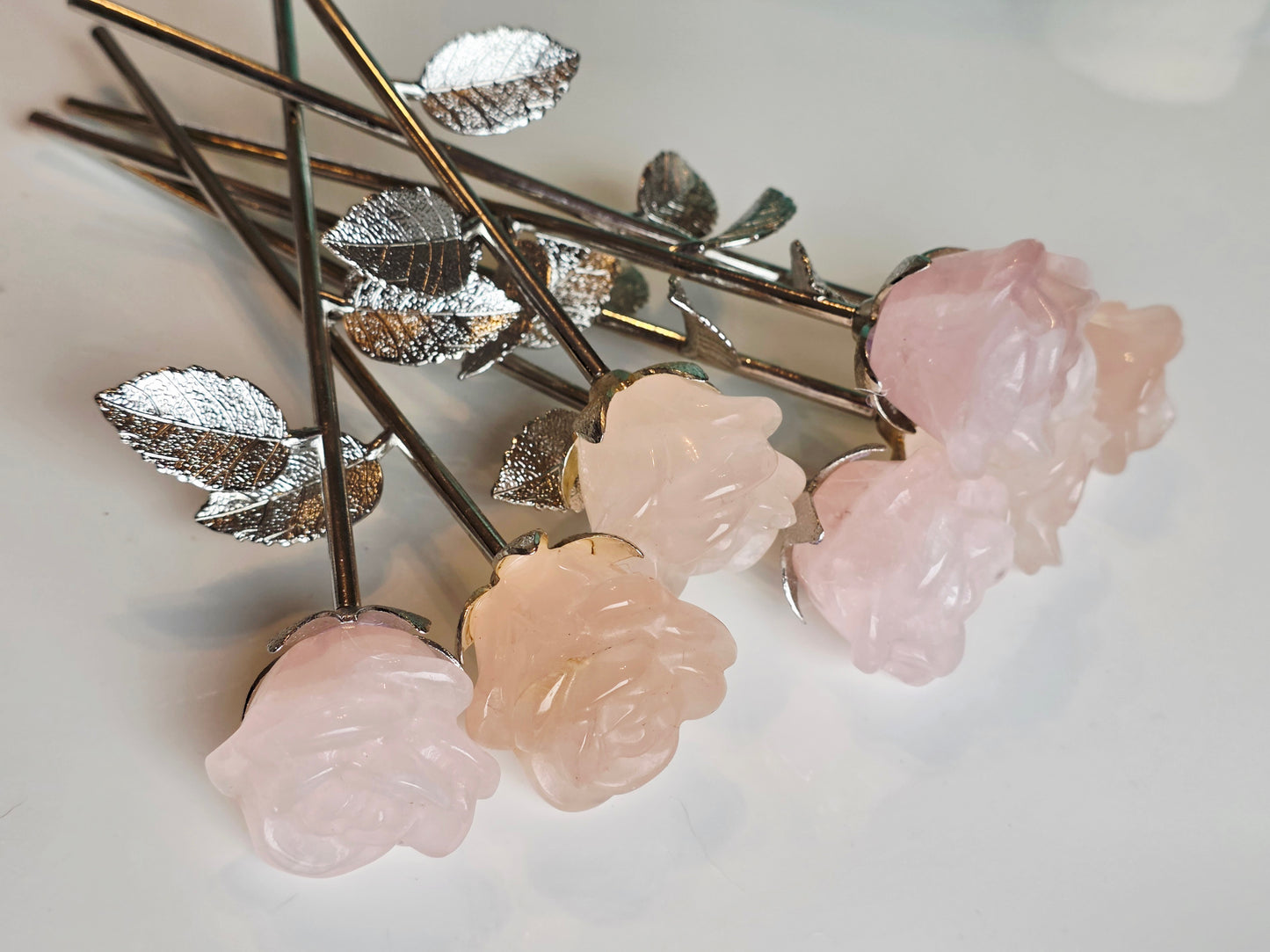 Flower Carving 10 set Mix Mineral Long Stems 23cm - Wholesale Lots