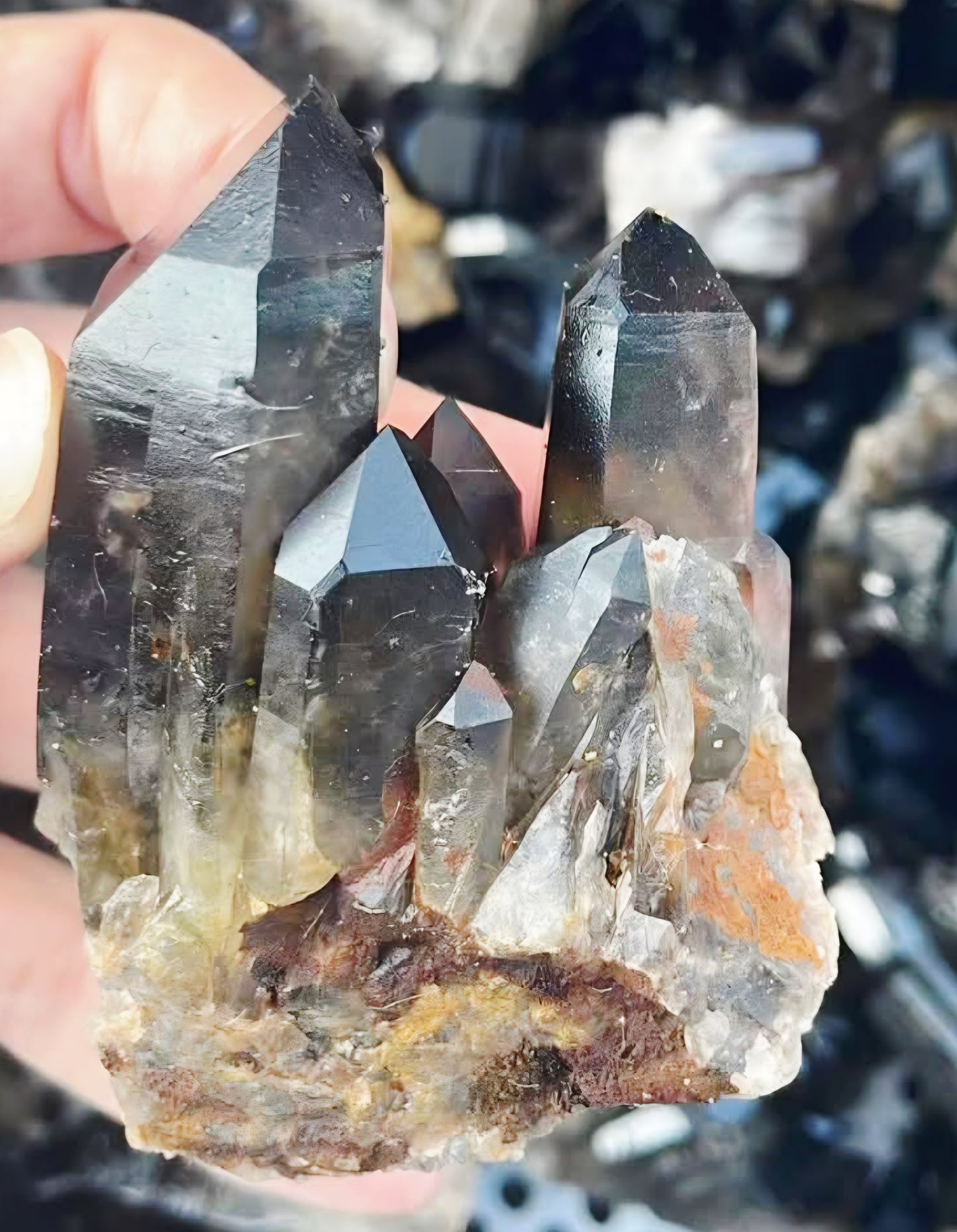 Smokey Quartz Cluster Specimens 7 to 8cm 1kg - 5 to 7 pieces - Bulk