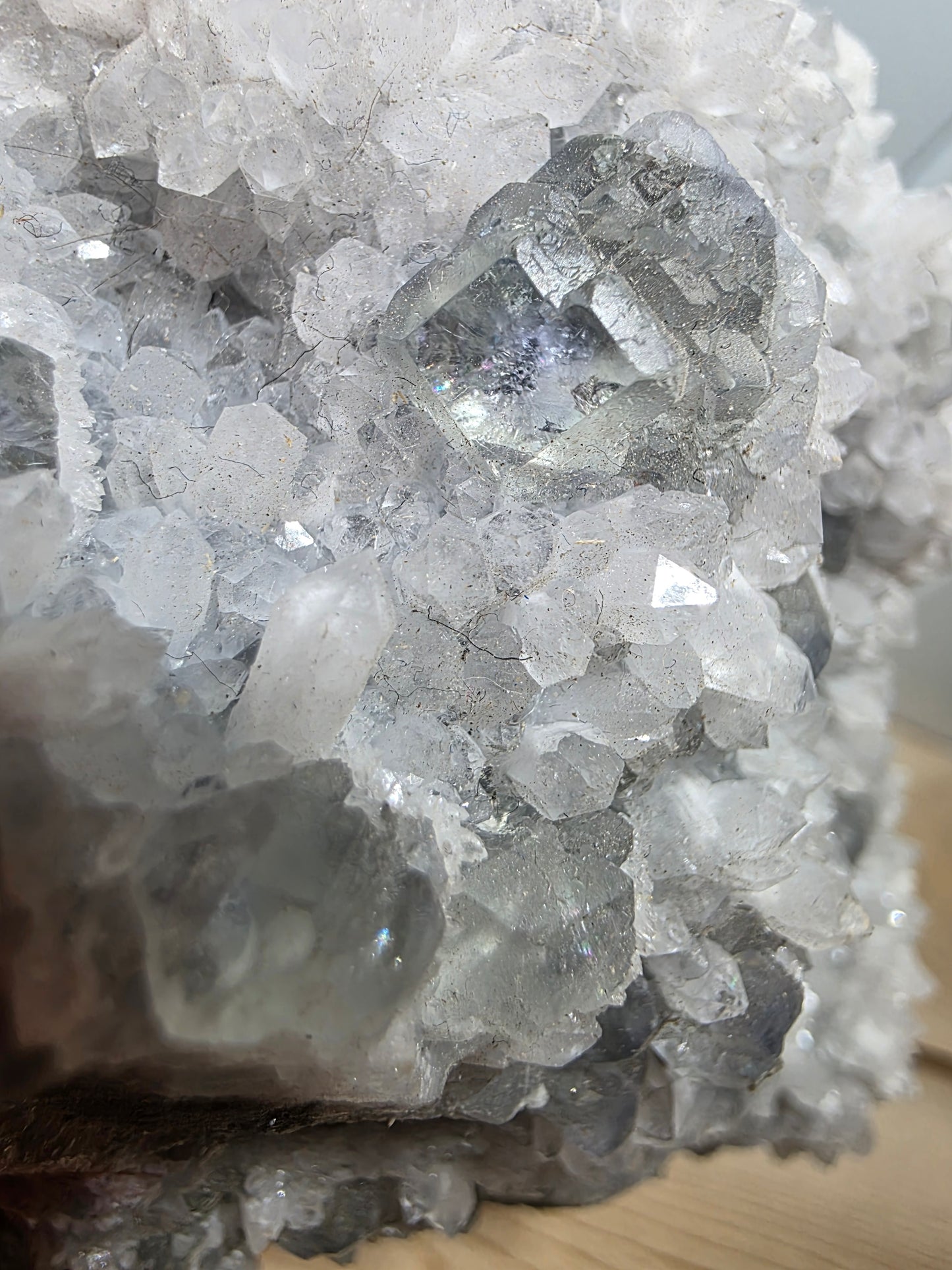 Fluorite Apophylite Matrix Quartz Crystal Specimen