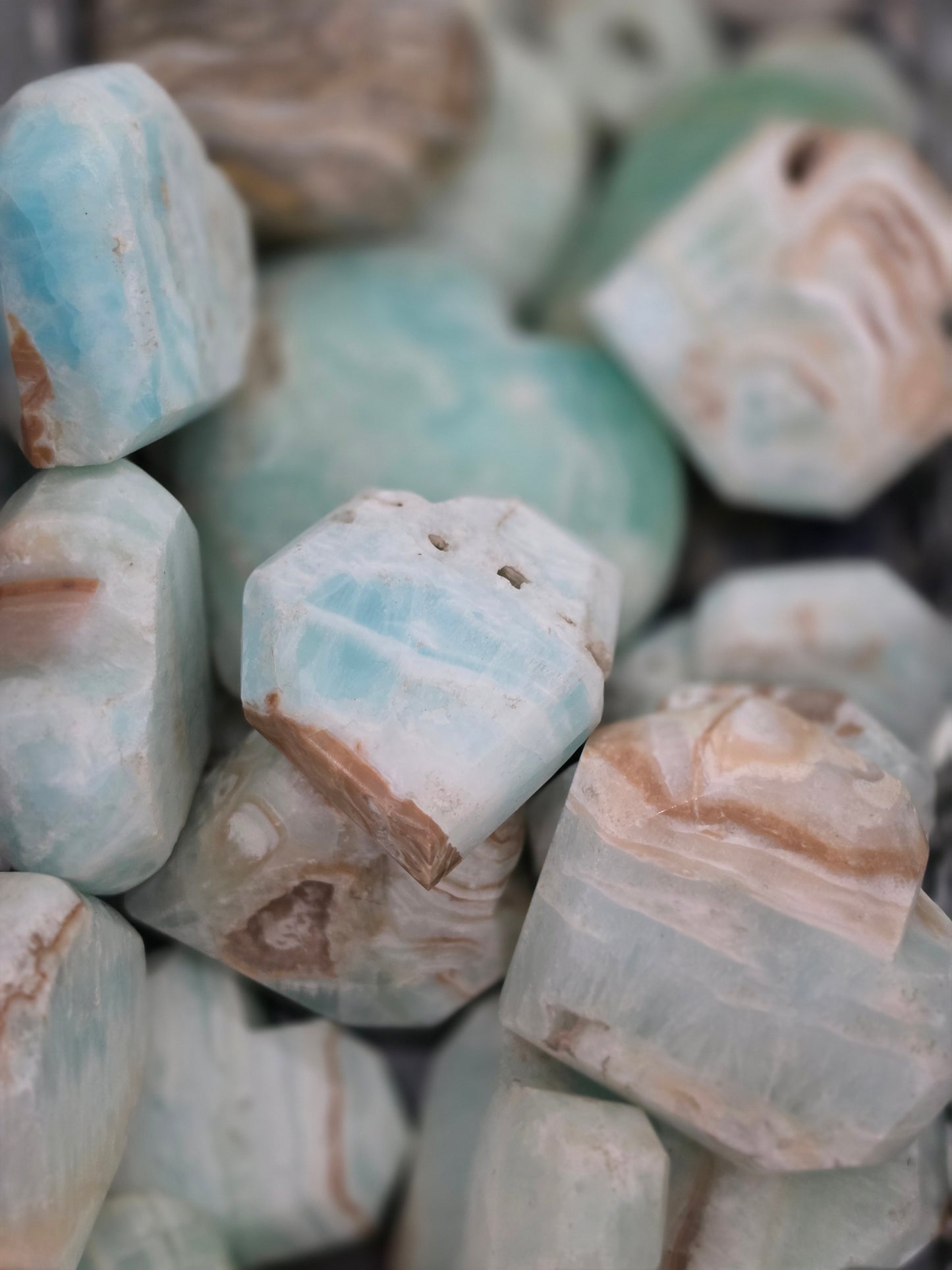 Caribbean Calcite Heart Carving From Pakistan 8 random Heart Wholesale