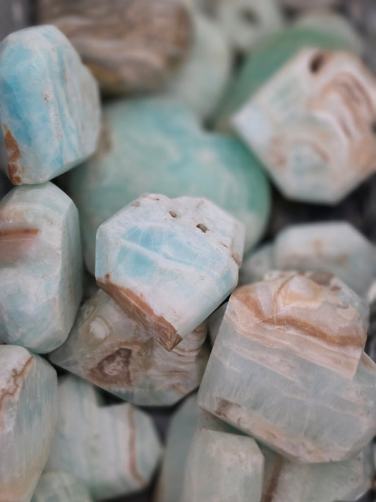Caribbean Calcite Heart Carving From Pakistan 8 random Heart Wholesale