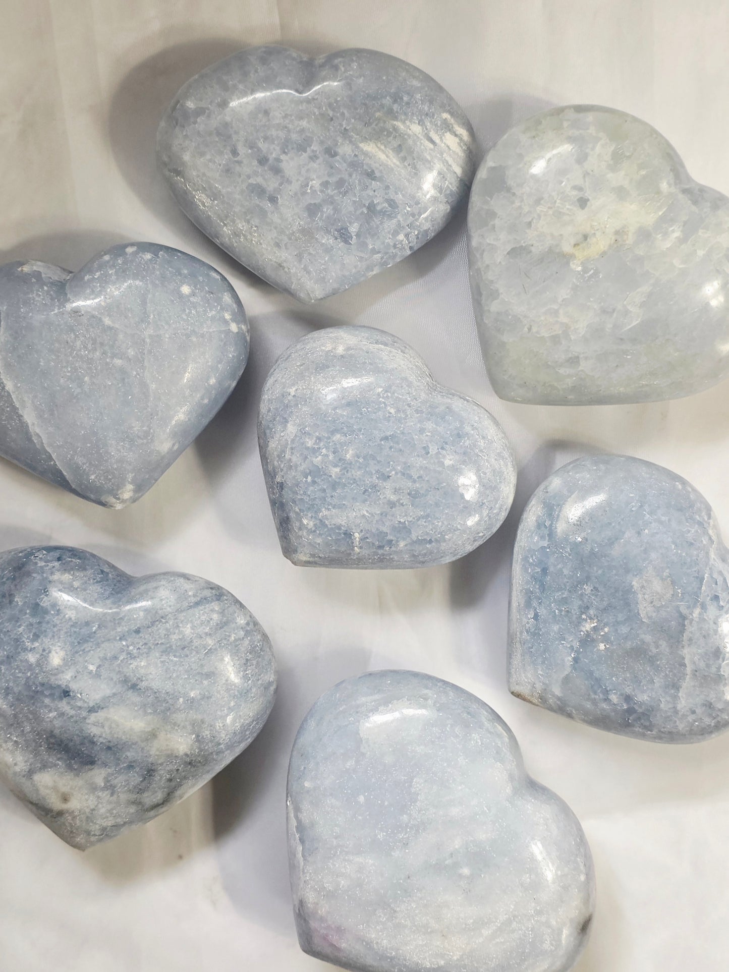 Celestine Heart Carving 1kg - Wholesale Crystal Bulk