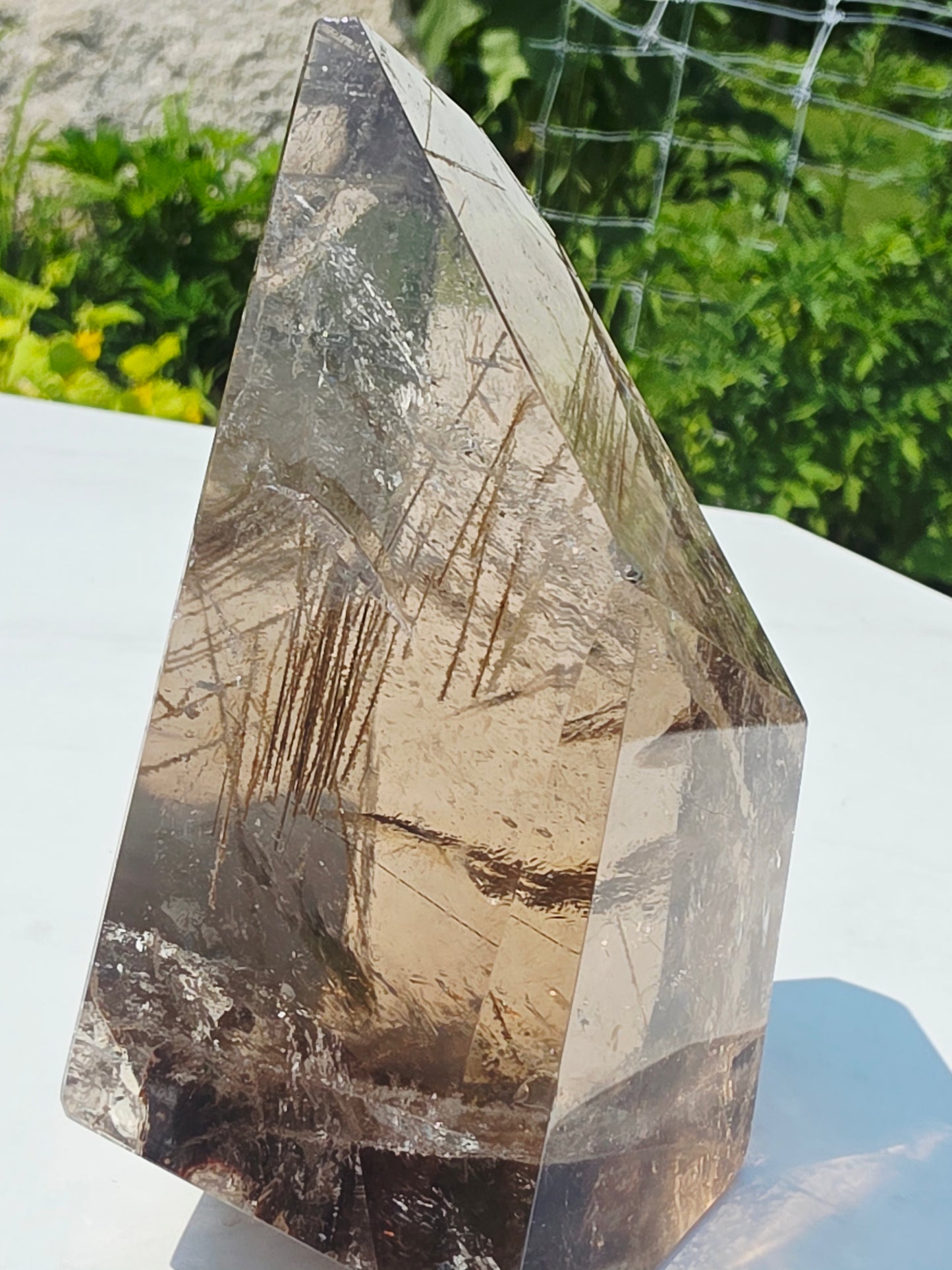 Rutilated Crystal Free-form 340grams Natural Mineral Clear Quartz