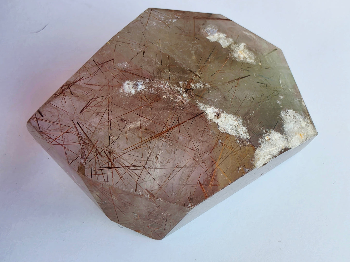 Copper Rutile Free-Form Quartz Palm Size
