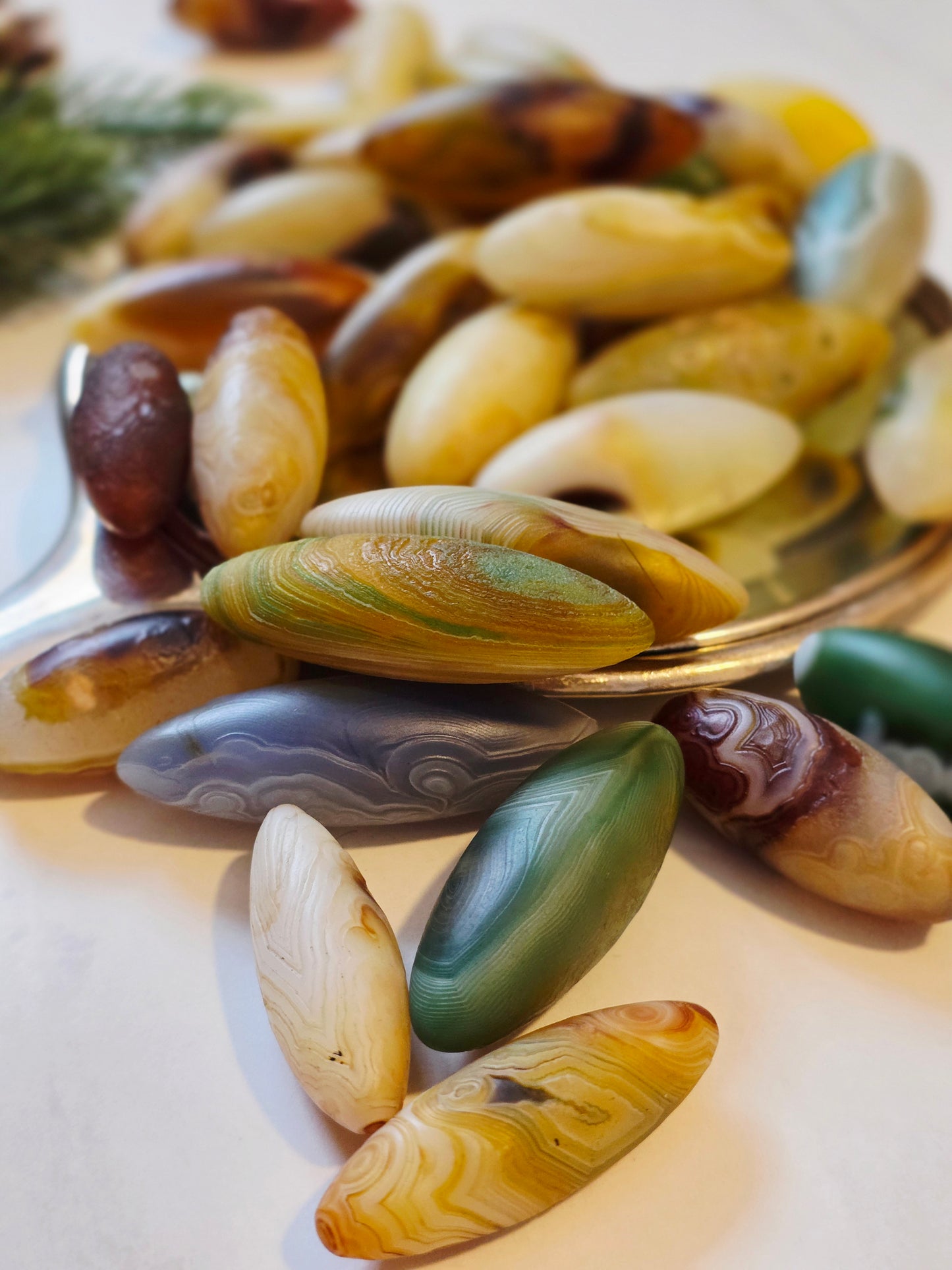 Gobi Agate 1/2 Kg Mix -  Soft Beige/Green Wholesale Mix Color 11-16 Pieces