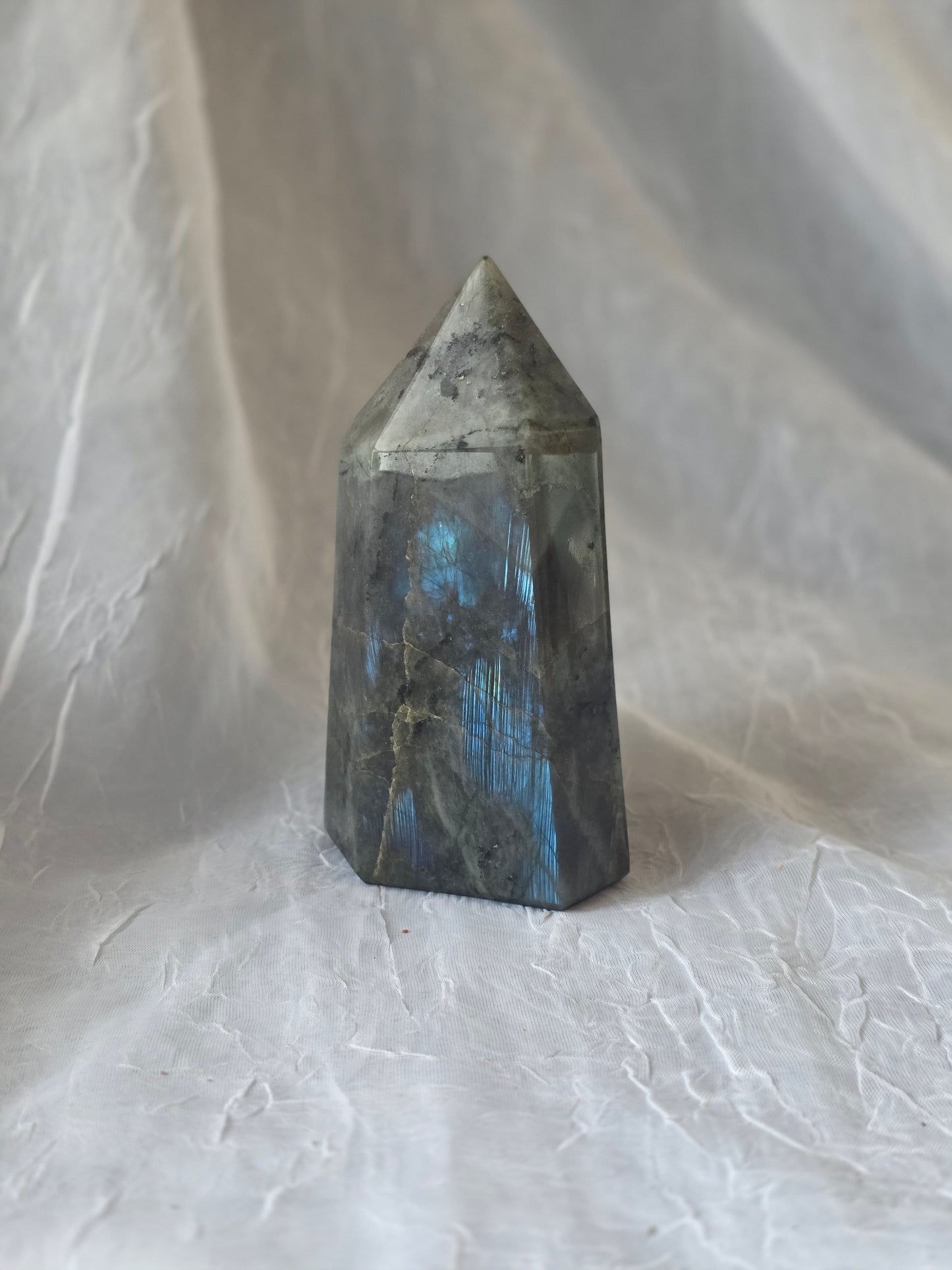Labradorite Tower Blue Flash Medium Size