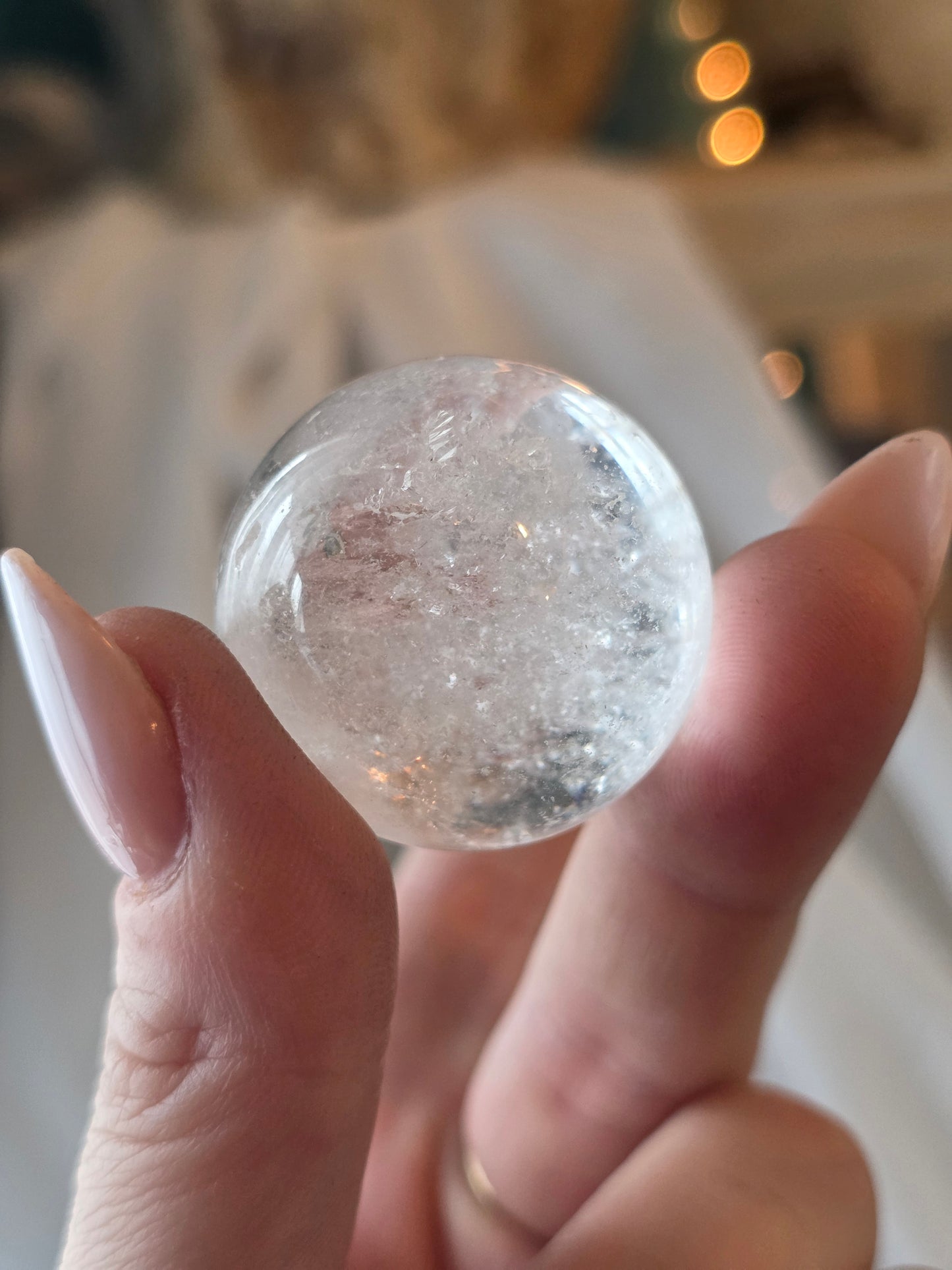 Clear Optical Sphere on Butterfly Stand