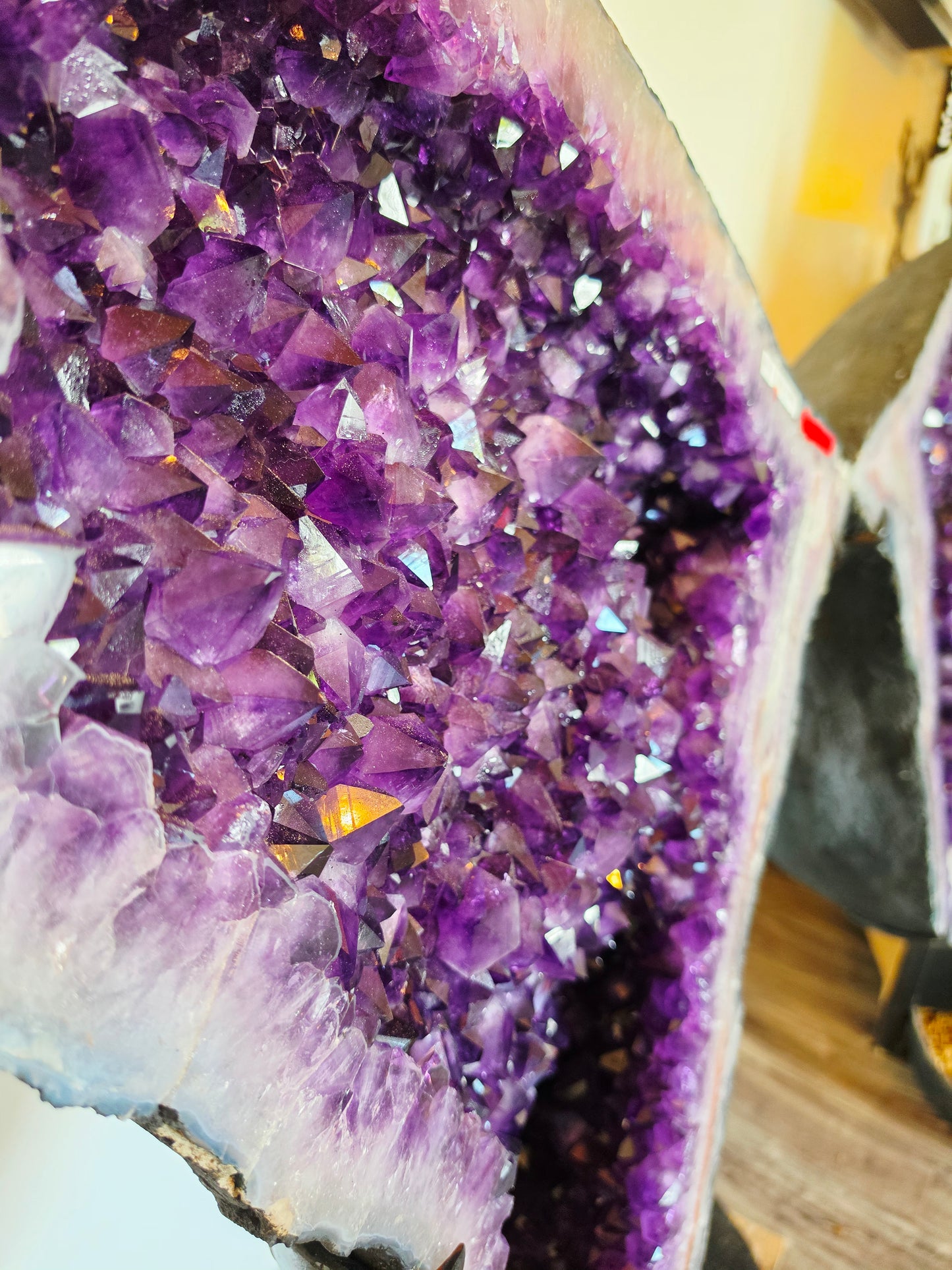 494 lbs Amethyst Wings from Brazil with Heavy Duty Custom - One of a Kind- Giant Statement Piece - Deep Purple with Calcite