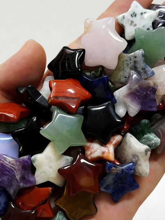 2cm Star Carving 350 Pieces - Mix Material - Bulk