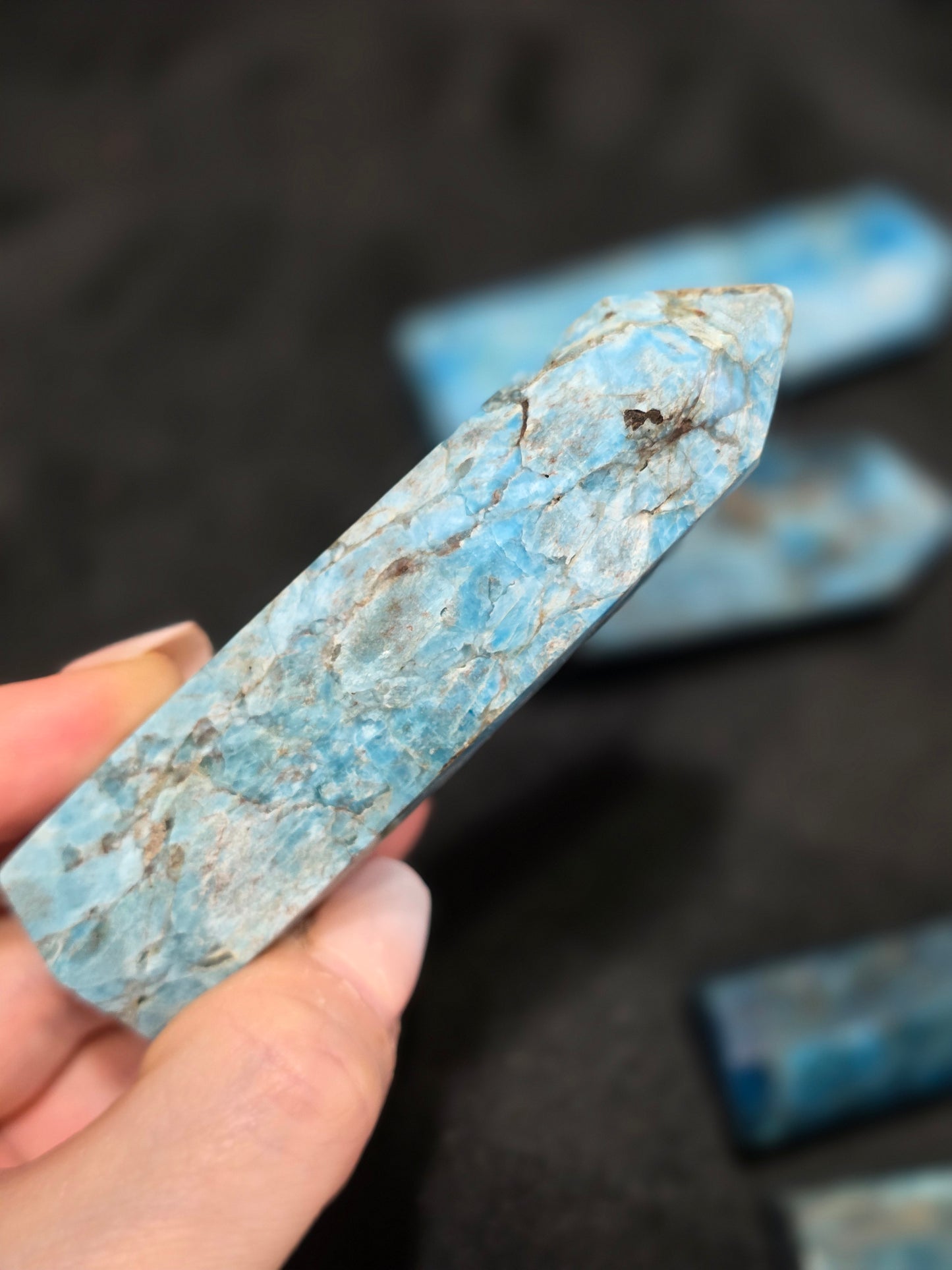Bundle 5 Towers Blue Apatite