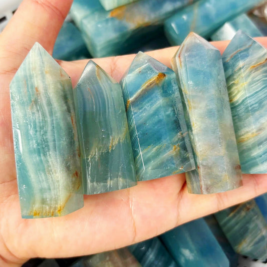 1kg Premium Blue Onyx Towers –  Wholesale Bulk Lot (9-12 Pcs)