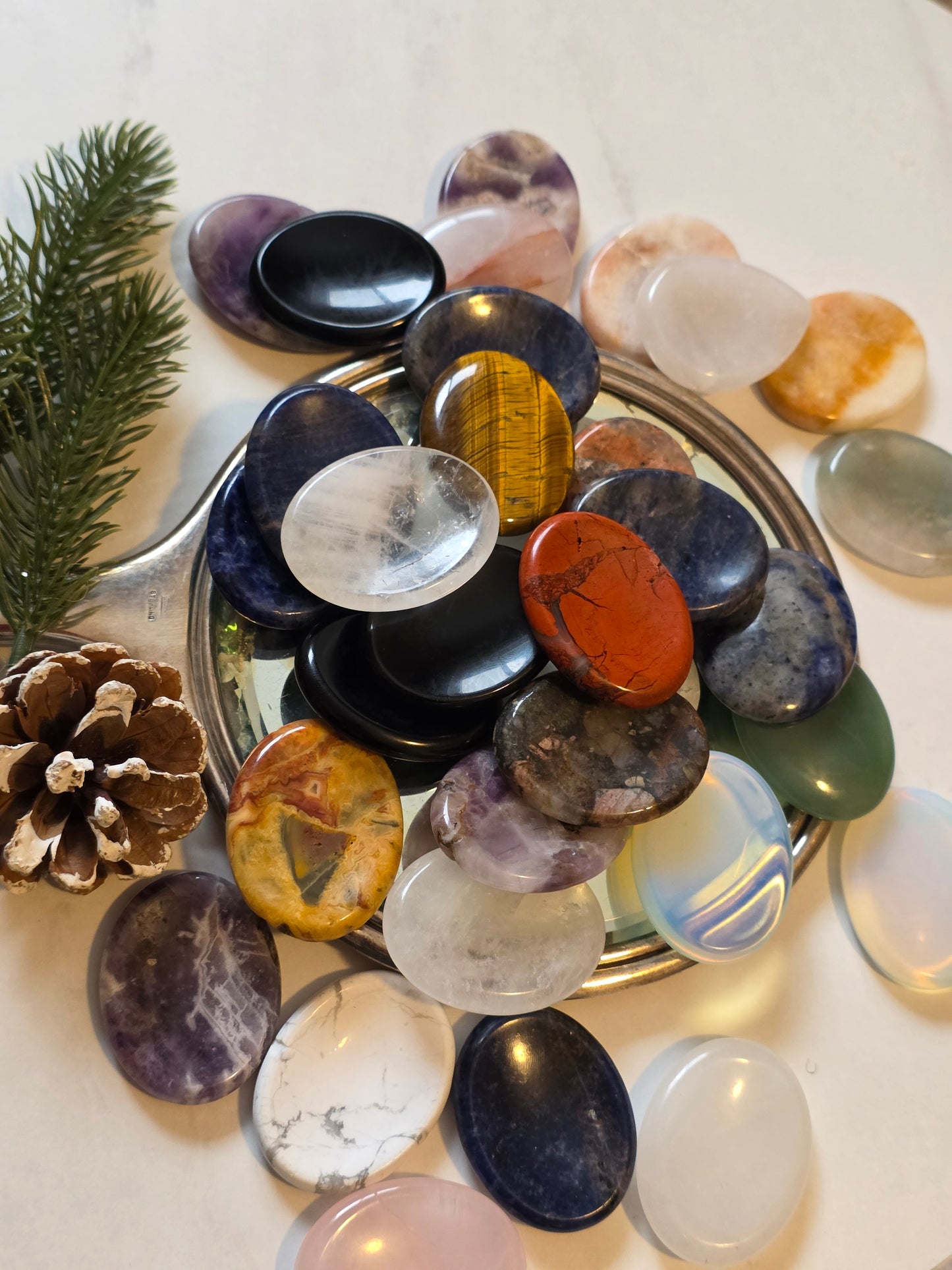 Palmstone Mix Mineral- 1 bag 10 Polished Stone randomly prepare 3-4cm