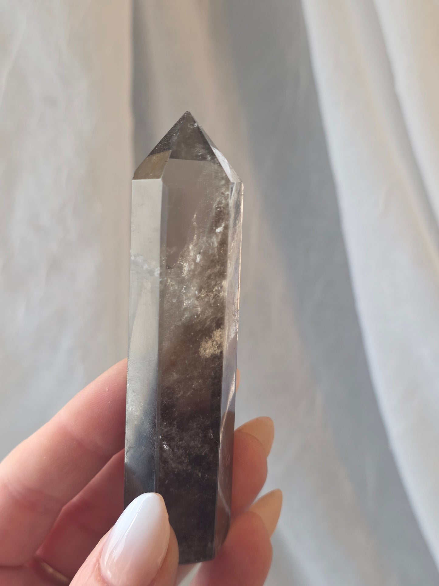 Clear Smokey Quartz Crystal Point