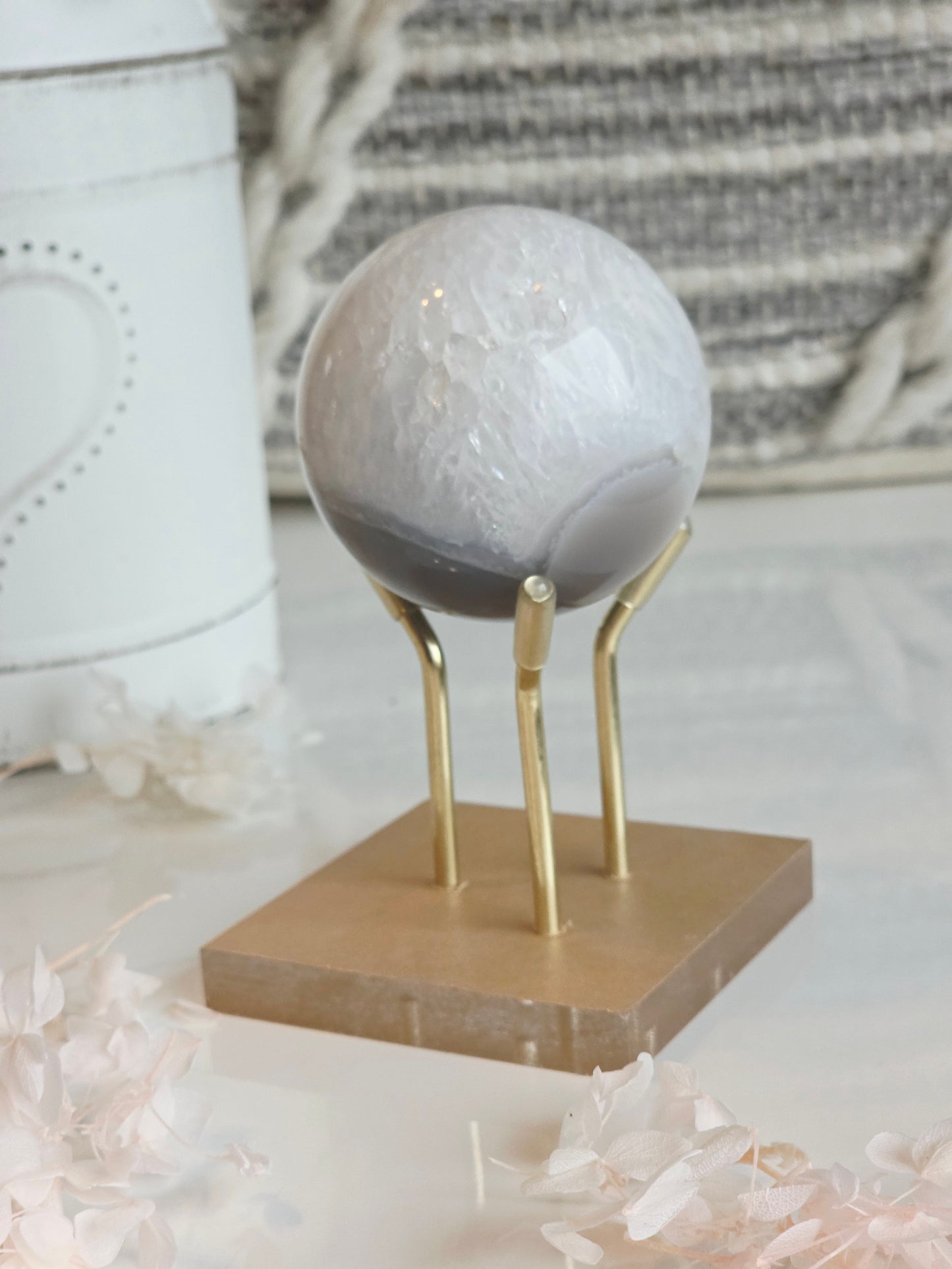 Botswana Agate Sphere on Stand