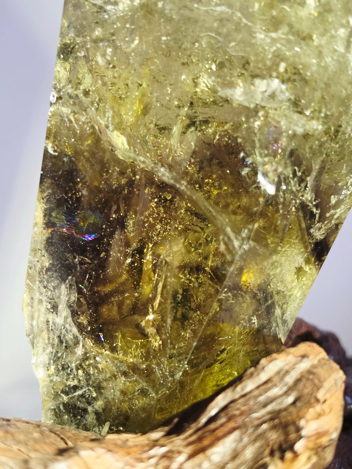 Citrine Crystal Quartz Raw Point with Wood Base 2kg