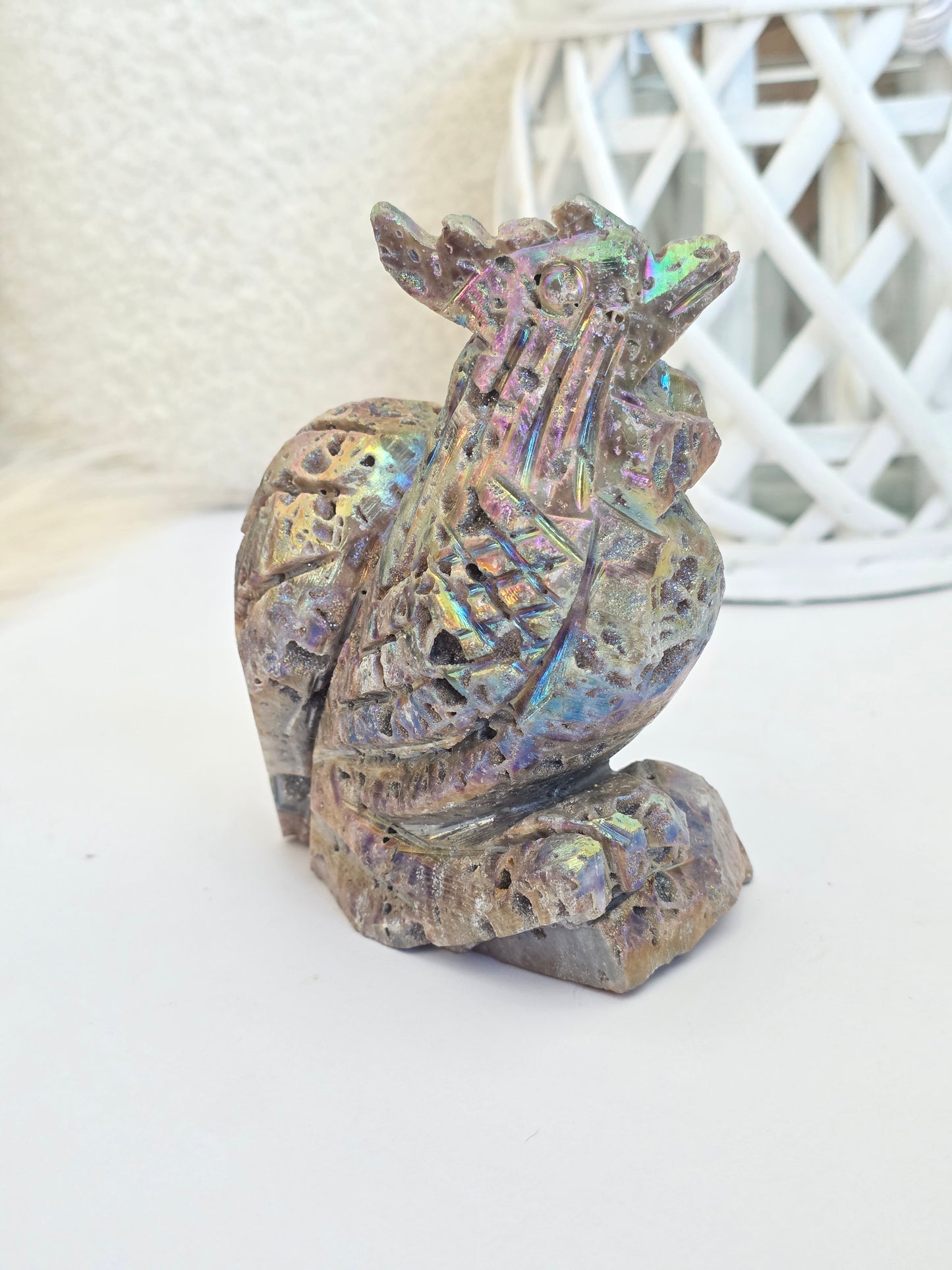 Aura Rooster Crystal Carving