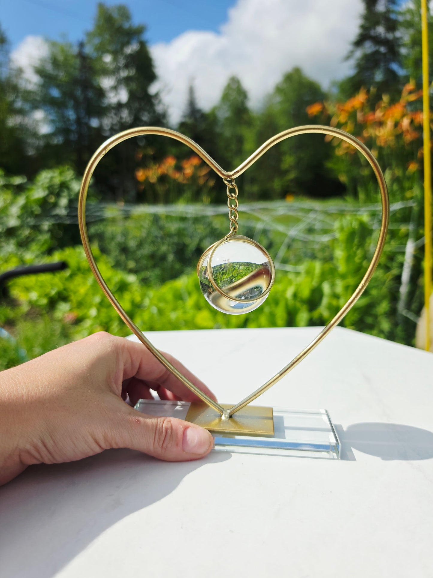 Heart Gold Sphere / Specimens Holder
