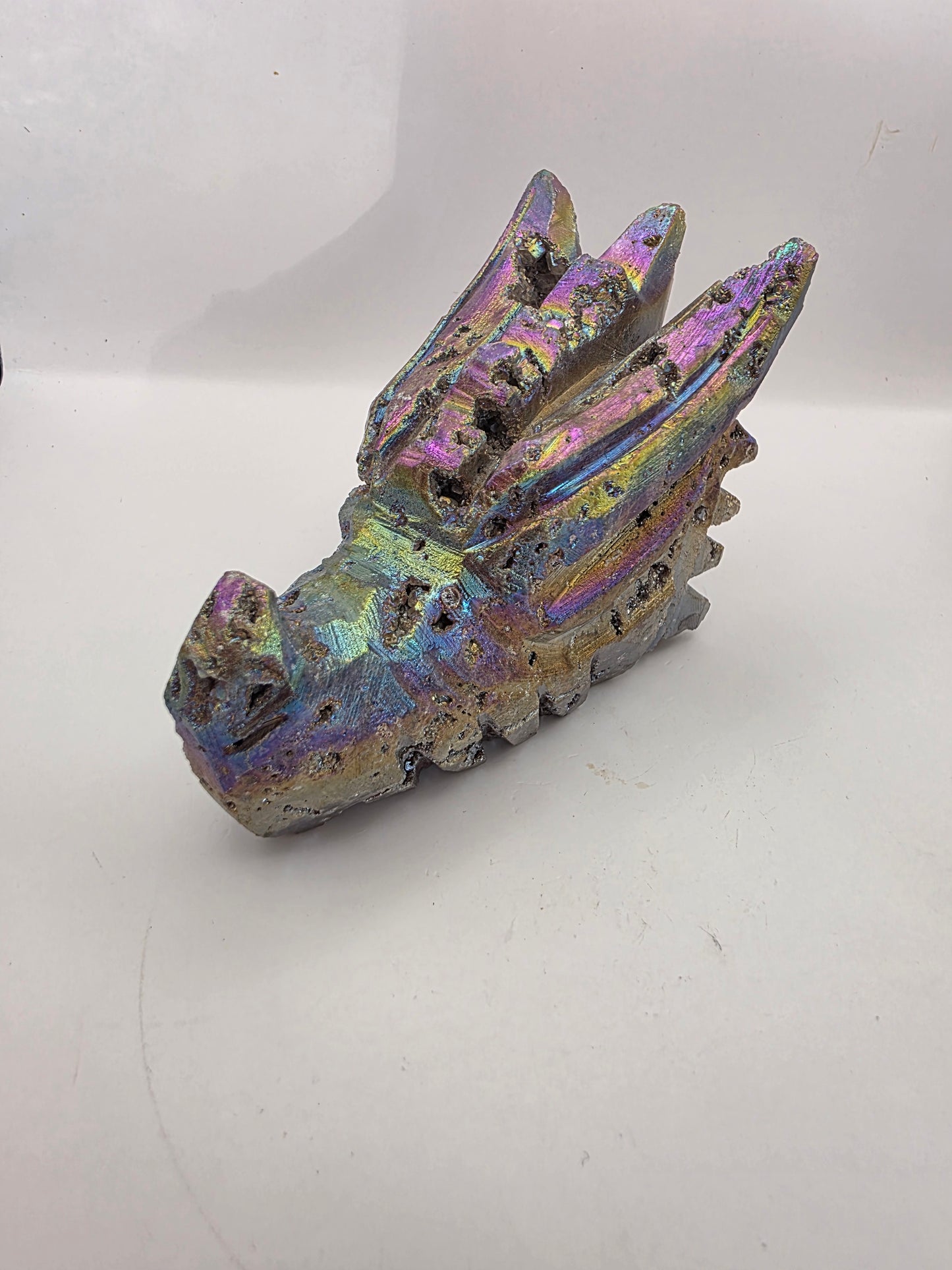 Aura Sphalerite Dragon Head carving