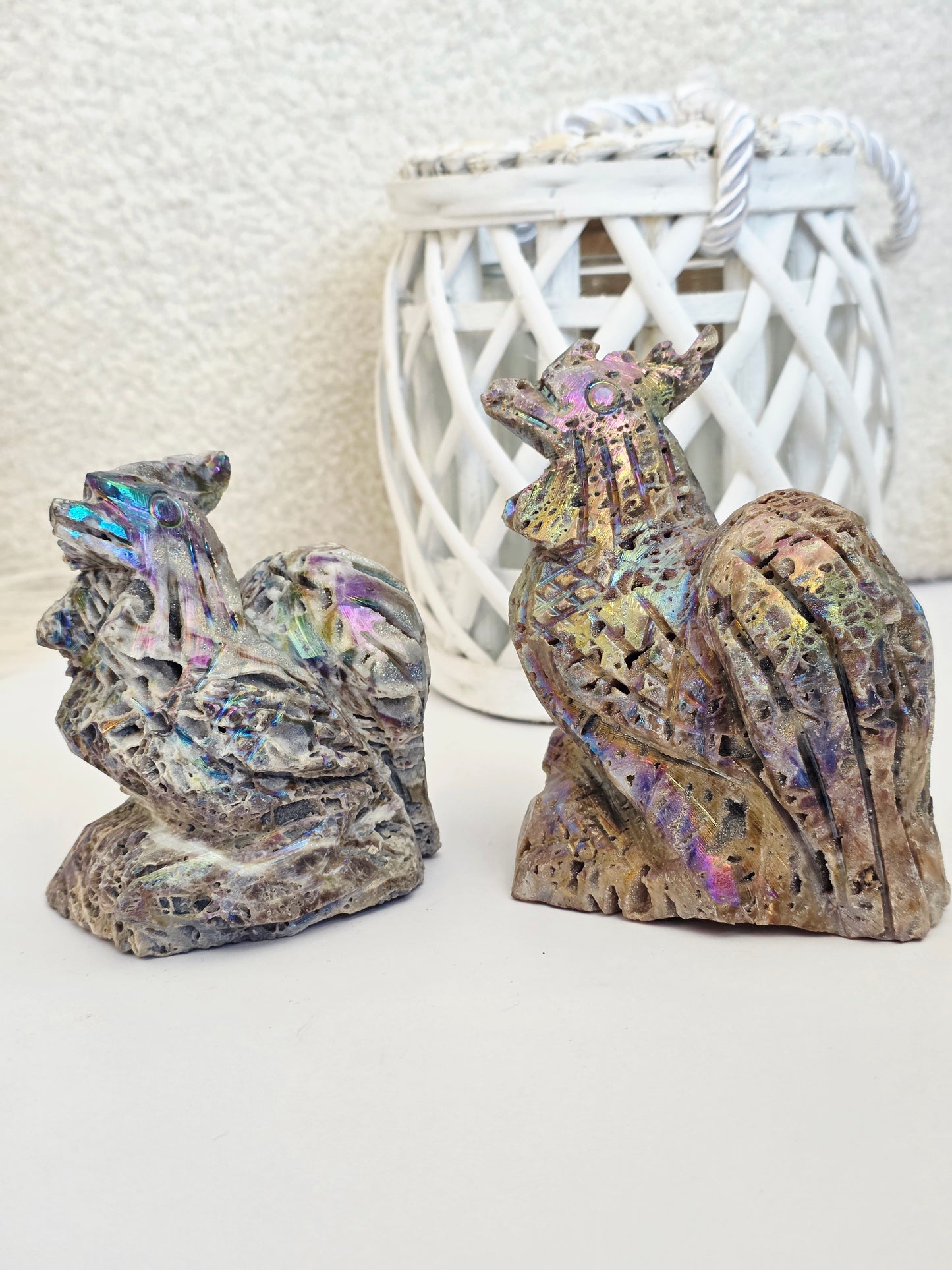 Aura Rooster Crystal Carving