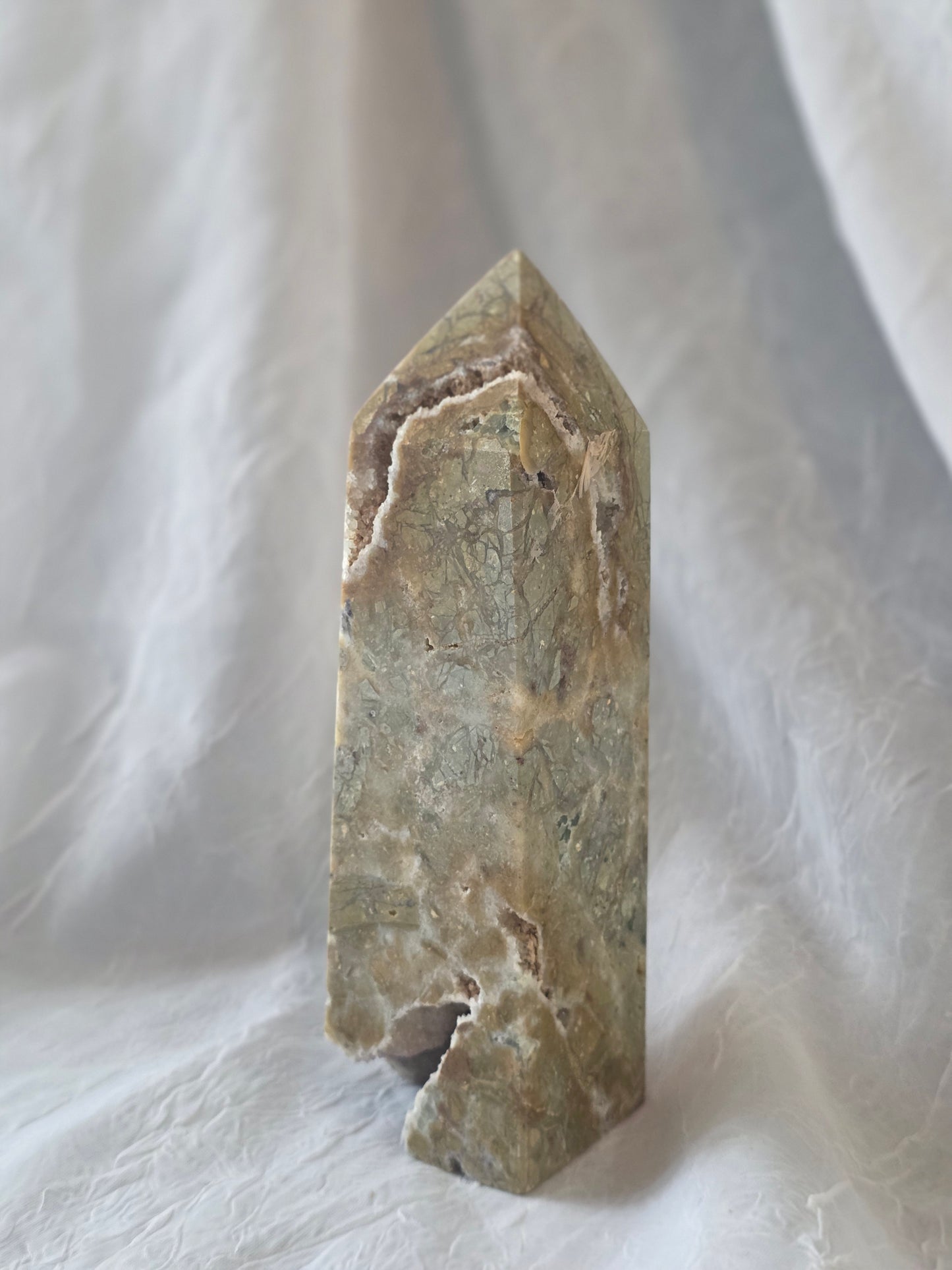 Fluorite Root Druzy Crystal Tower Medium Size