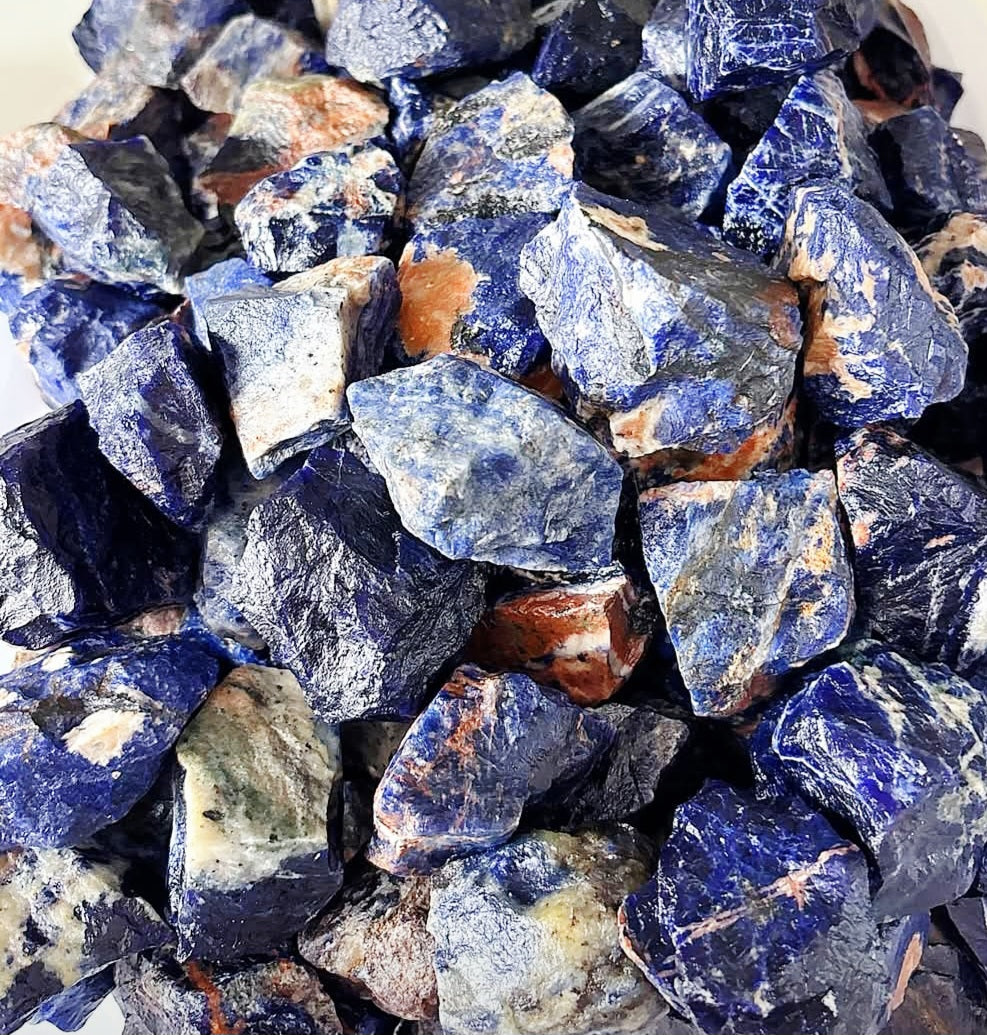 Soldalite Raw Mineral 1kg - 3-5cm Stones Wholesale Bulk
