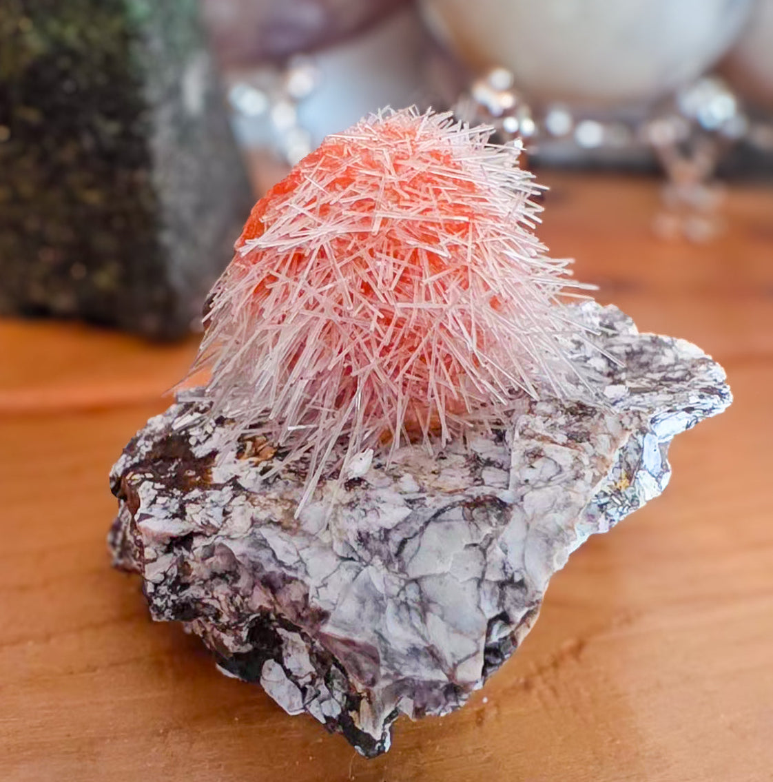 Dandelion Zeolite Crystal Cluster Specimen
