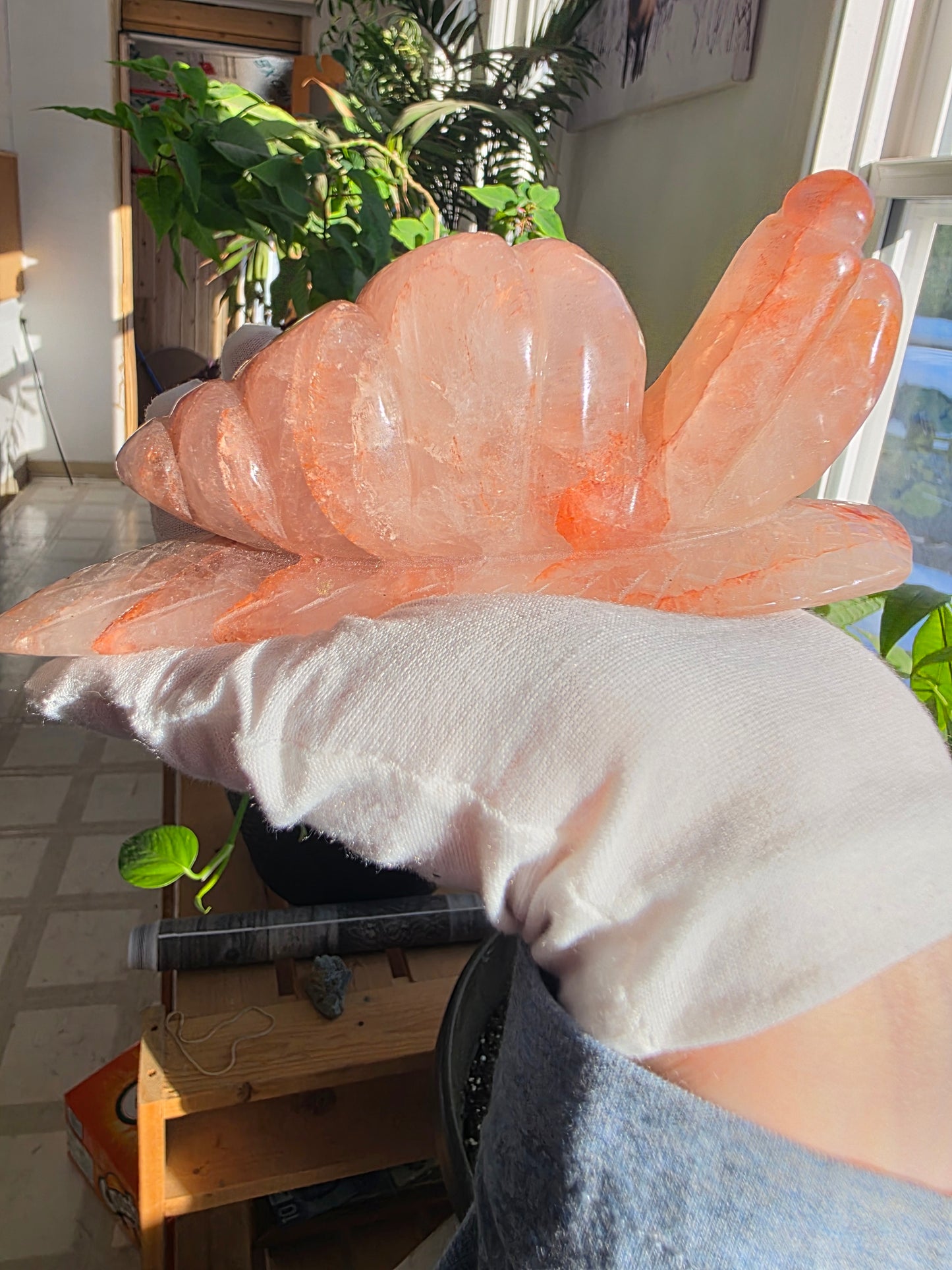 Fire Quartz Carving - Snail