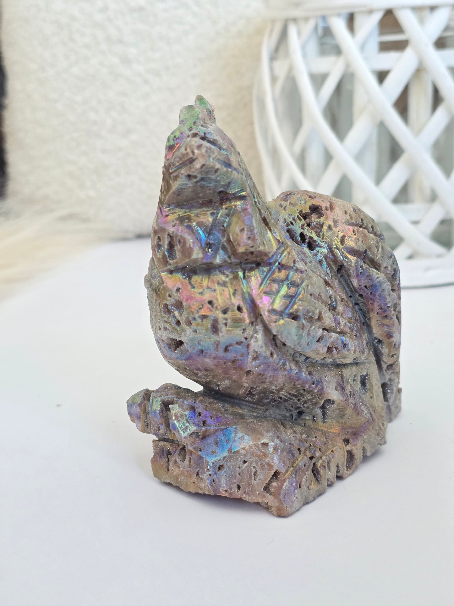 Aura Rooster Crystal Carving