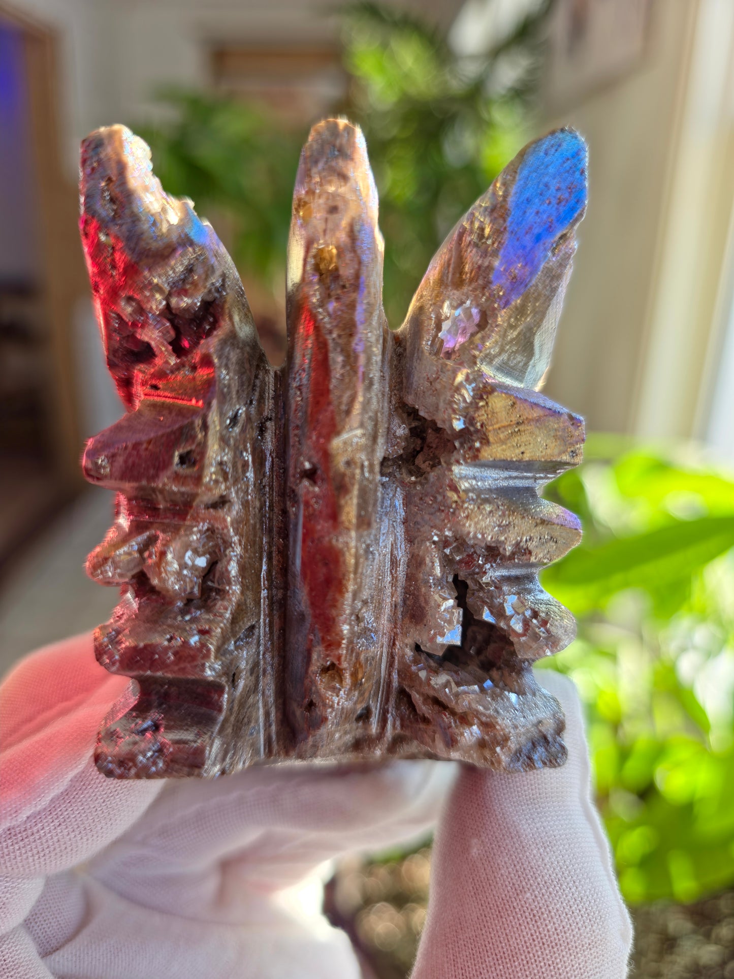 Aura Sphalerite Dragon Head carving