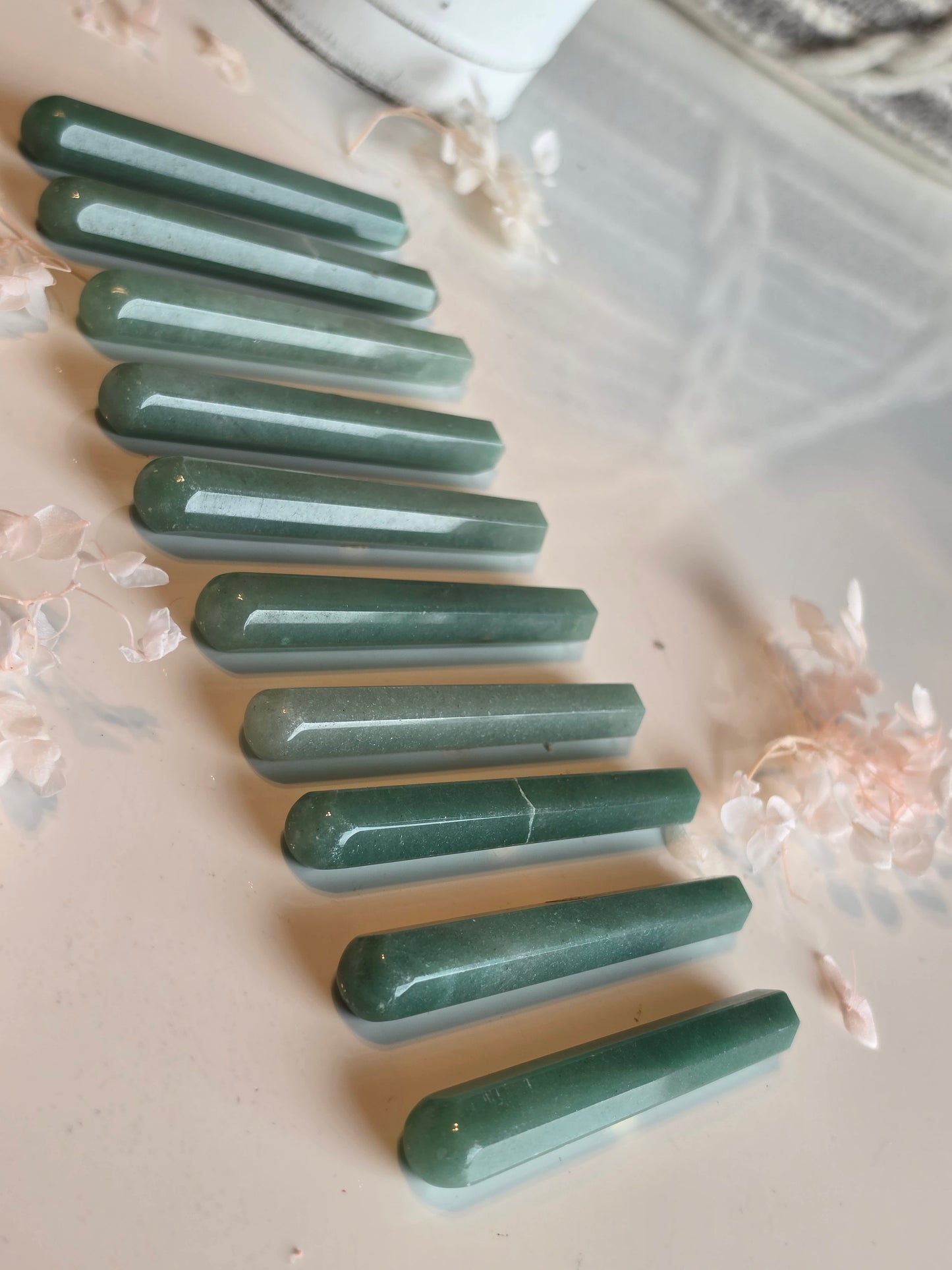 10 Green Aventurine Crystal Wand Bundle Wholesale