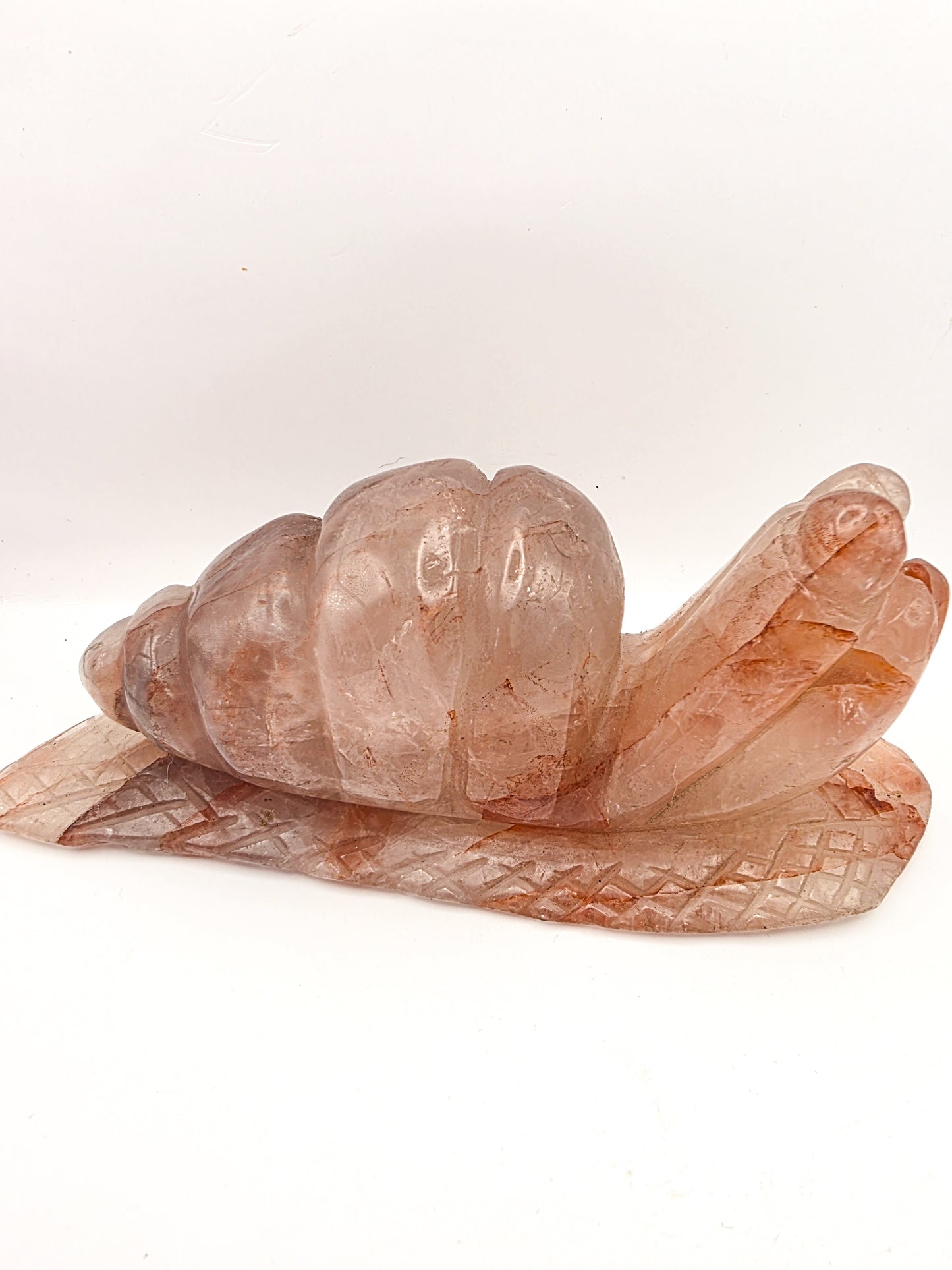 Fire Quartz Carving - Snail