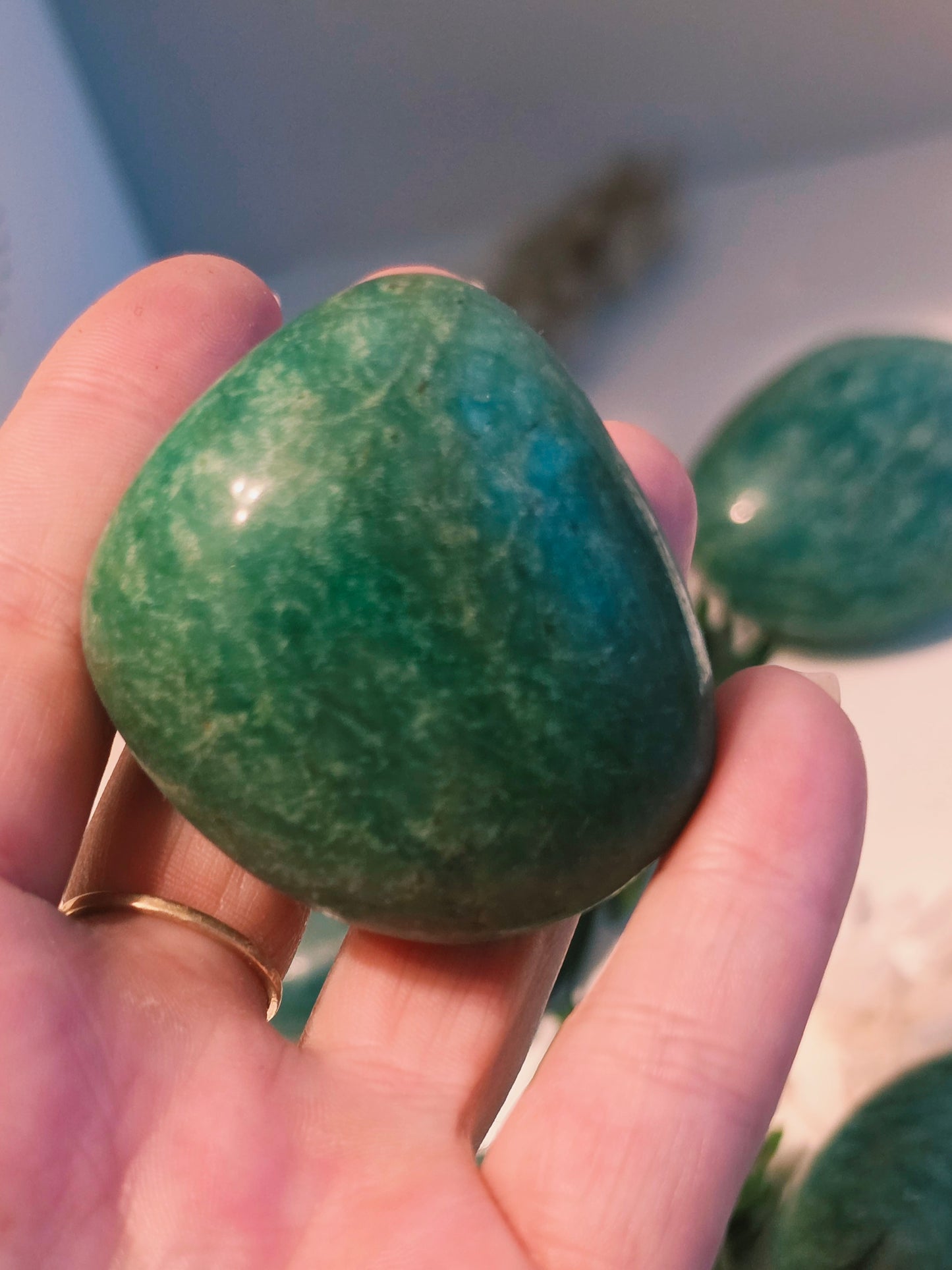 Amazonite Palmstone Lot of 7 Wholesale