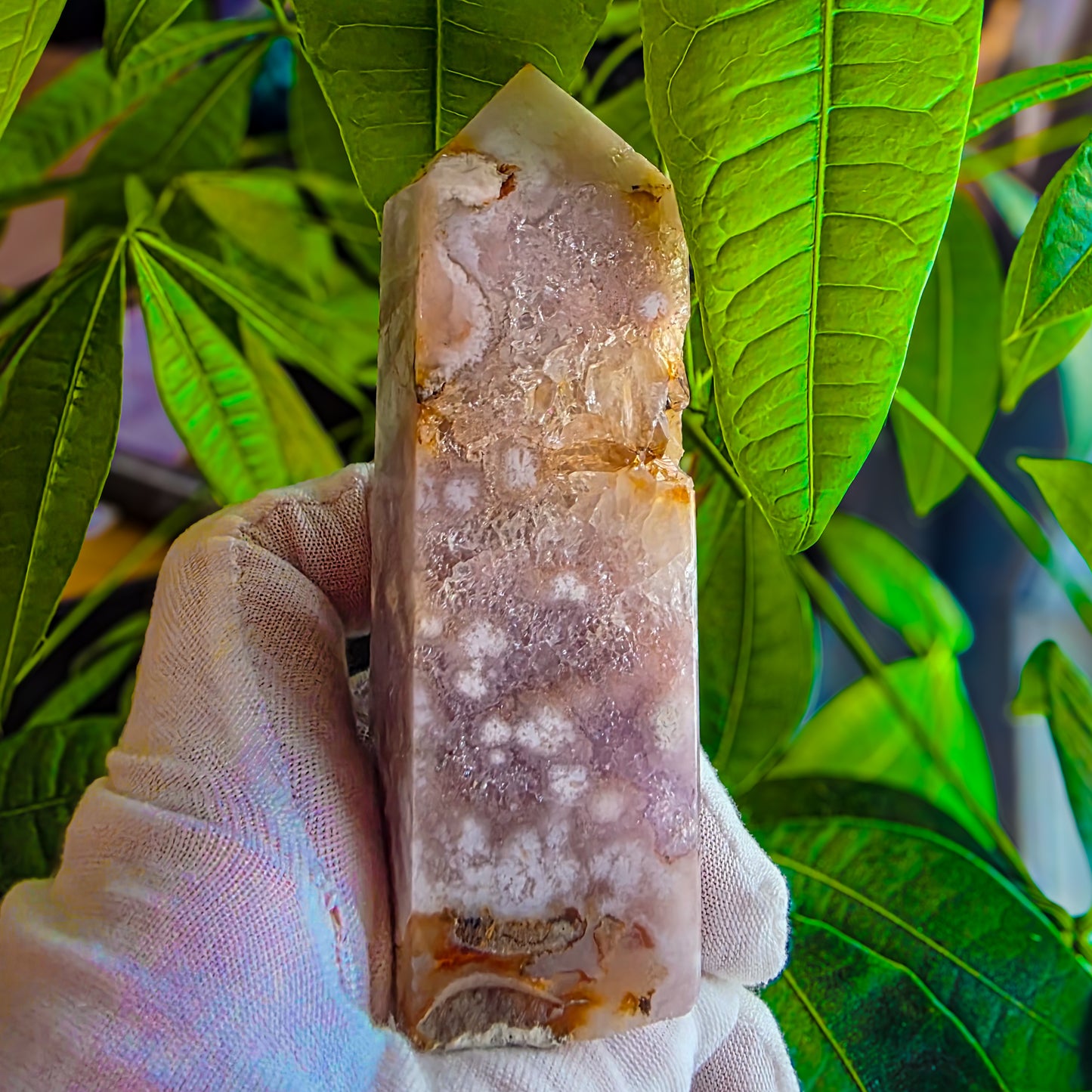 Crystal Tower Pink Flower Jasper