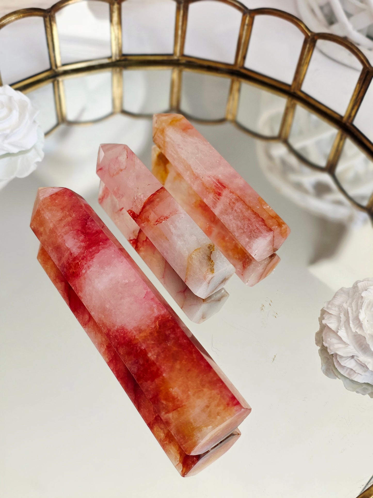 Fire Quartz Tower small - medium 1 lbs