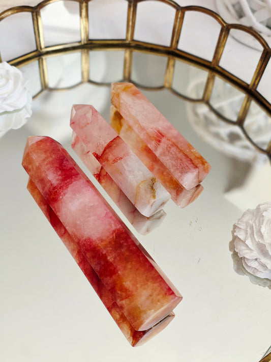 Fire Quartz Tower small - medium 1 lbs