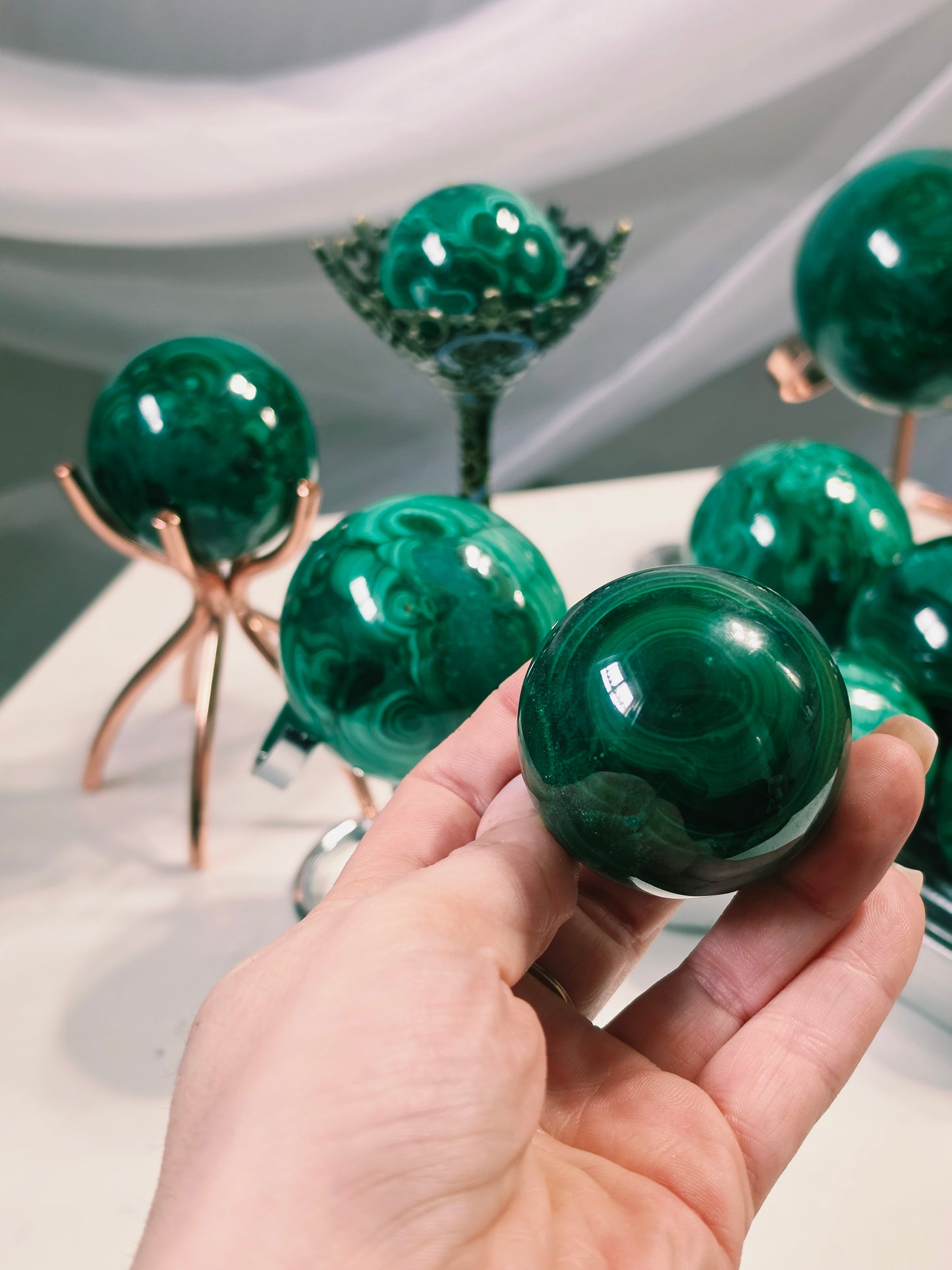 Congo Malachite Sphere AAA Quality Wholesale 1kg