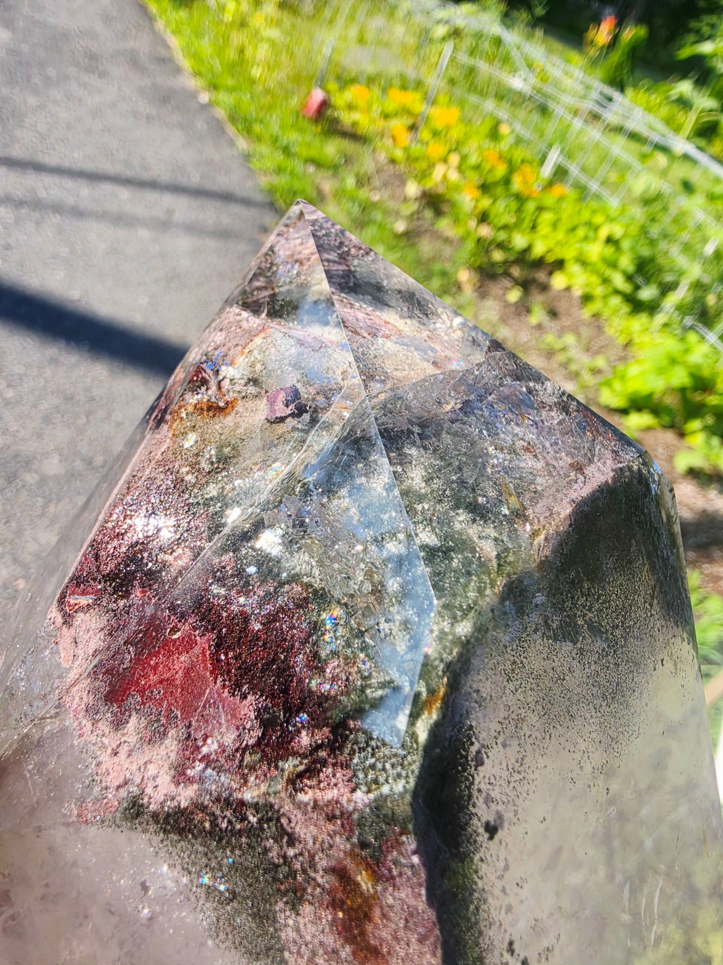 4.41 lbs Garden Quartz Crystal Point With Stand Collectors Minerals Statement Piece