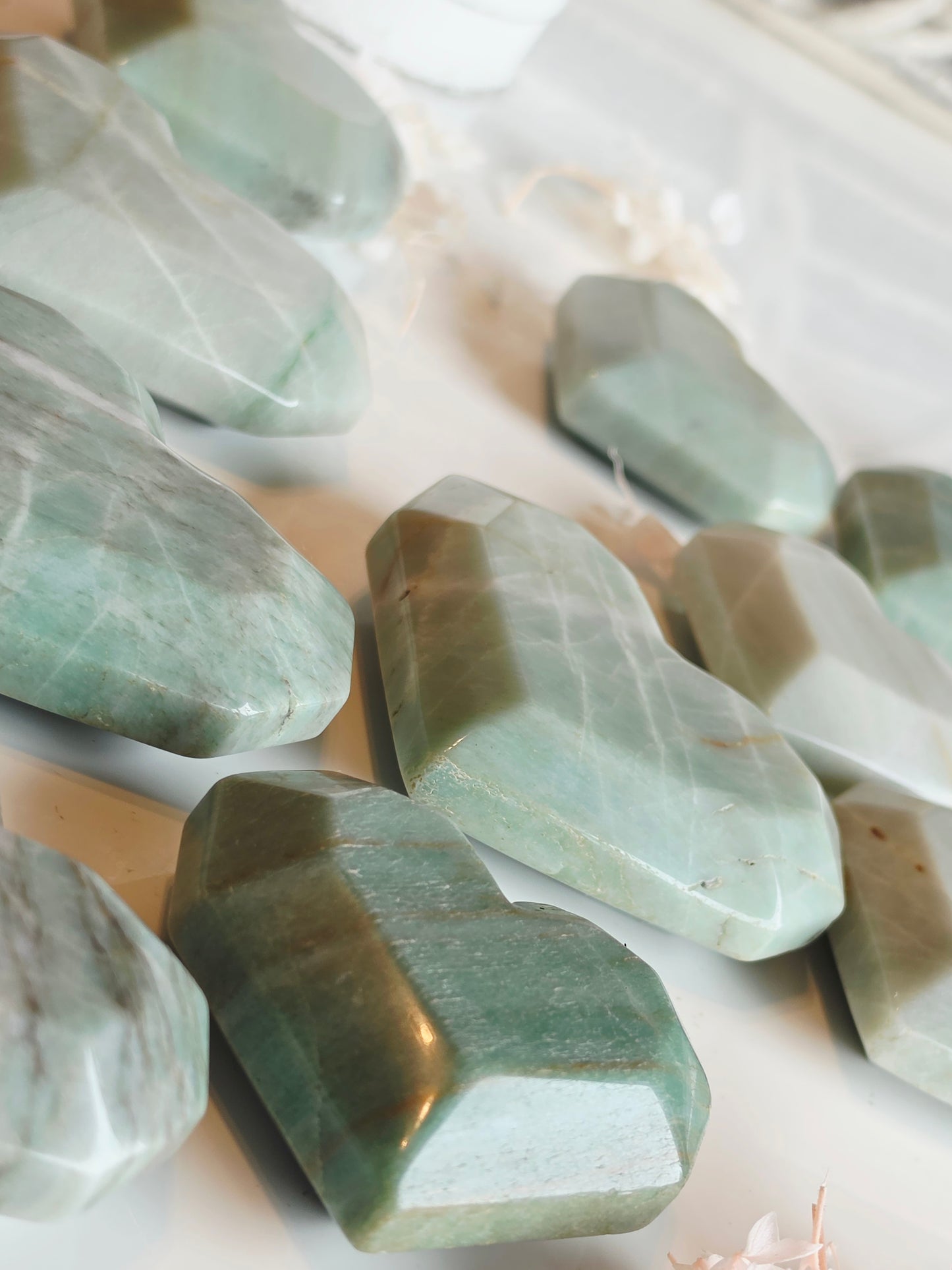 10 Amazonite Heart Carving Medium Size Wholesale Bundle 2.8 - 3 lbs