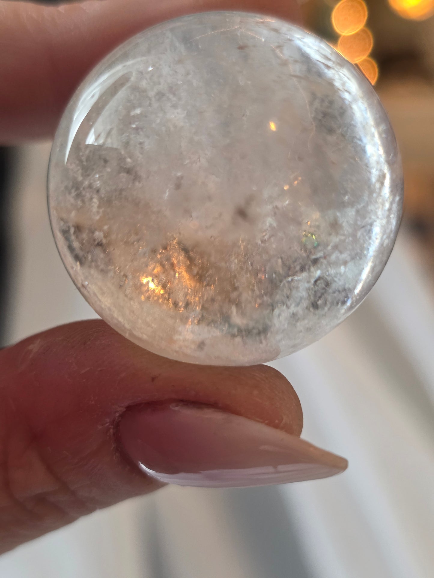 Clear Optical Sphere on Butterfly Stand