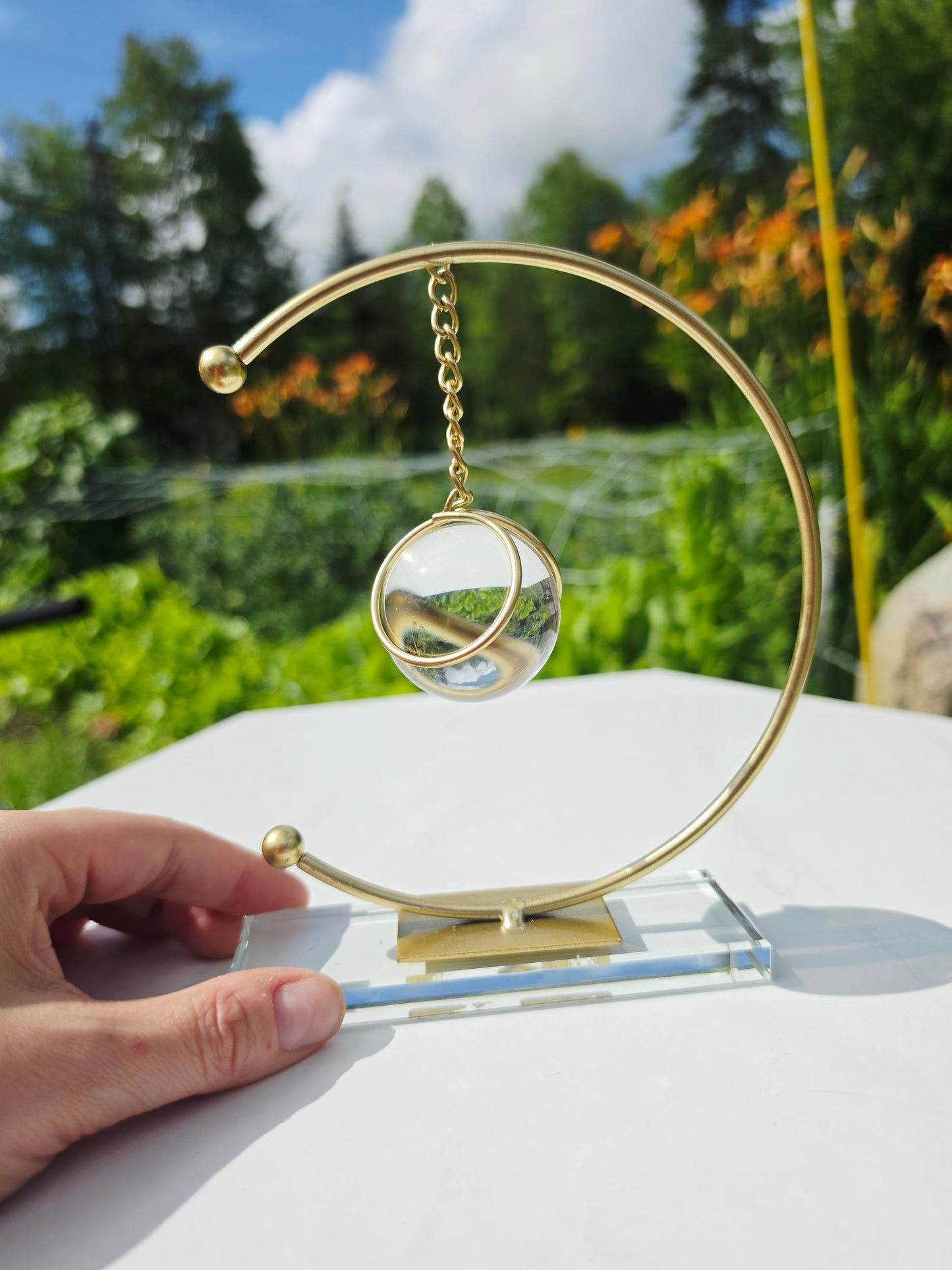 Gold Half Circle Sphere / Specimens Holder