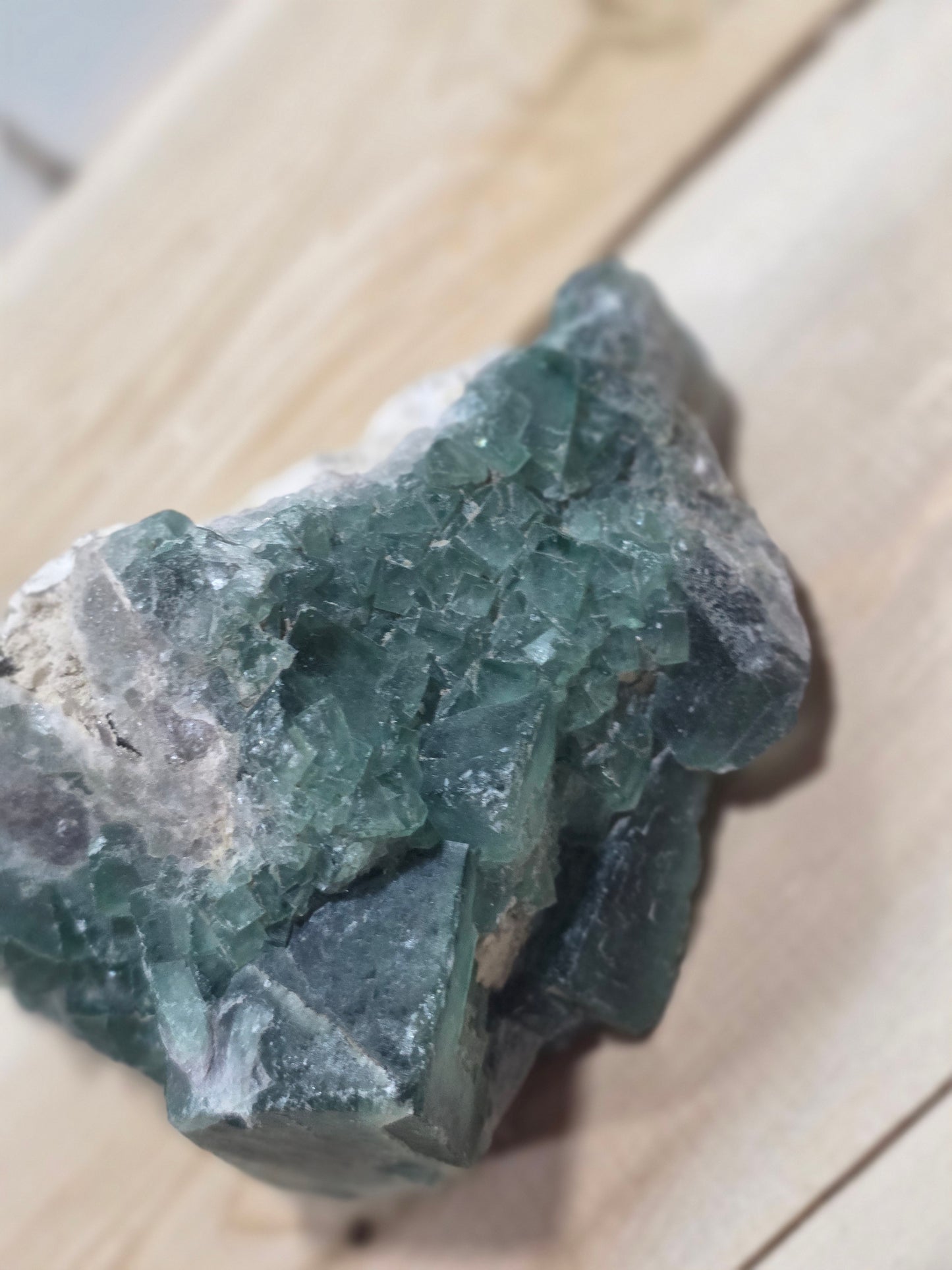 Green Fluorite with Strong Blue UV Specimen